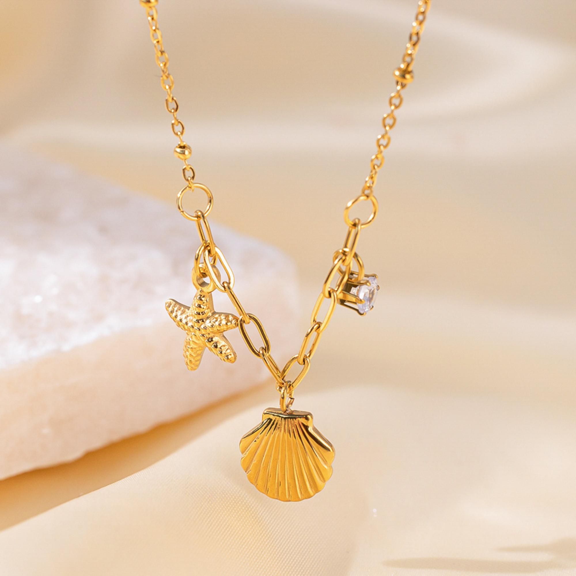 MYKI Beauteous Stainless Steel Necklace (MK709G-SSYI)