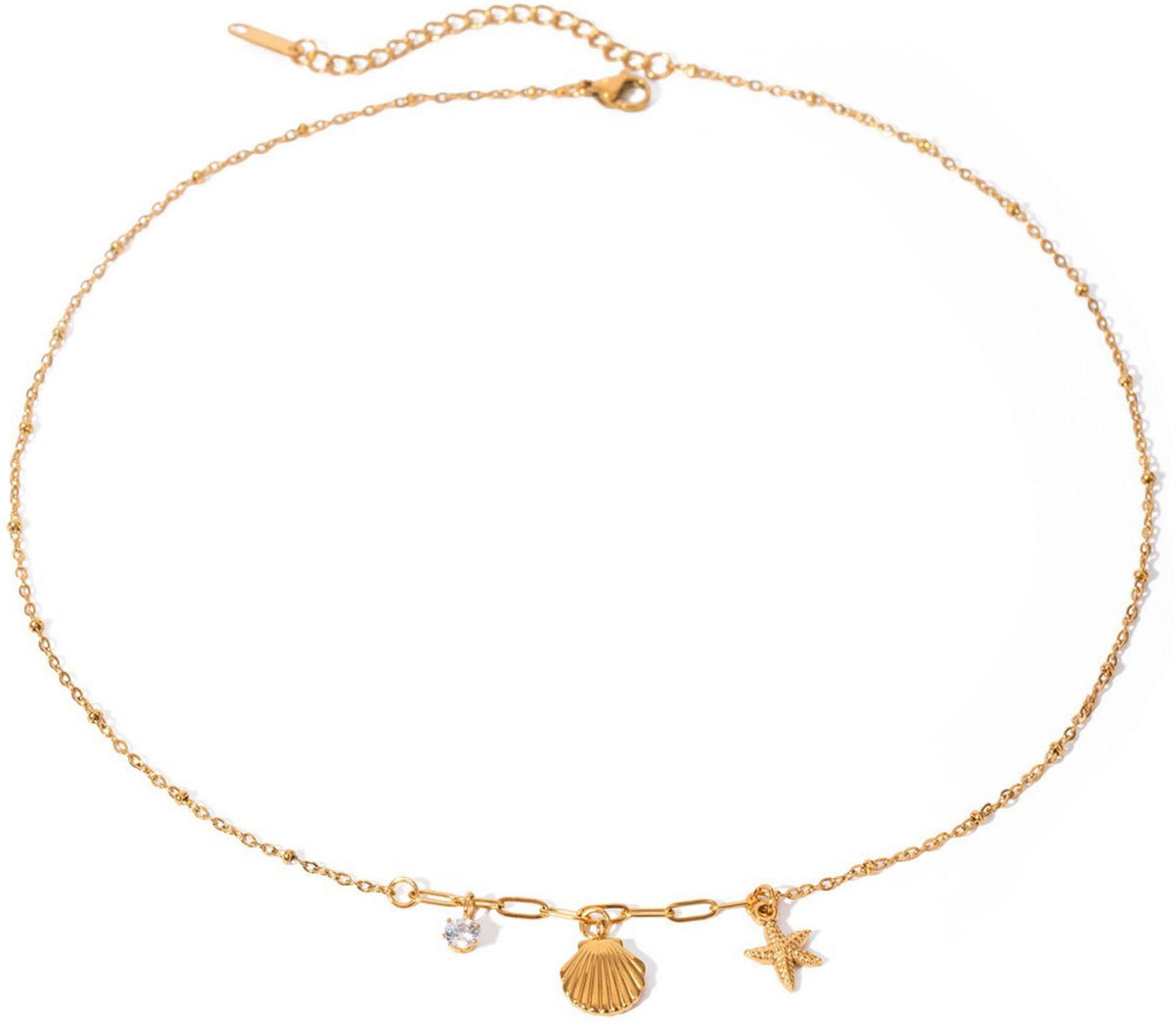 MYKI Beauteous Stainless Steel Necklace (MK709G-SSYI)