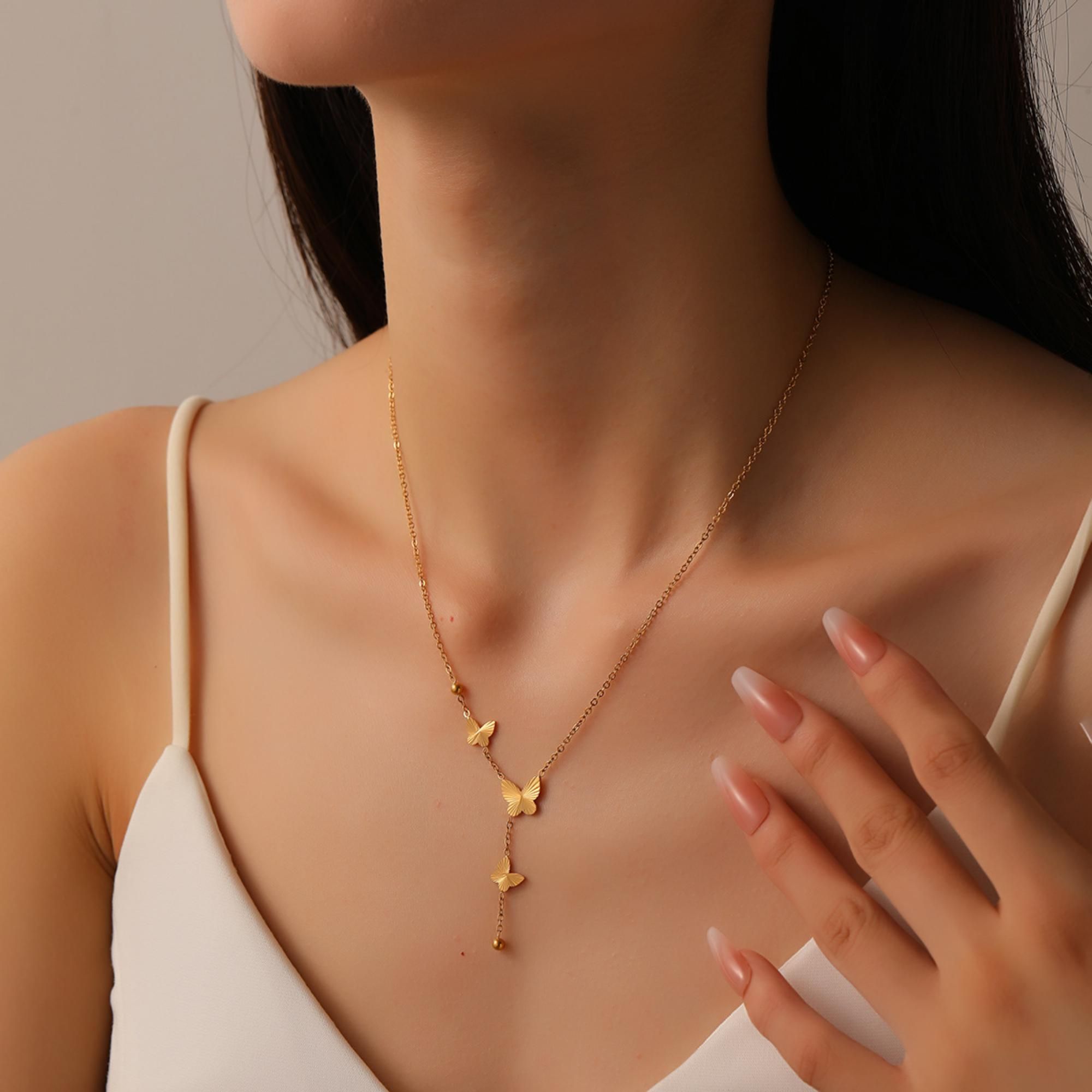 MYKI Well-Favored Stainless Steel Necklace (MK730G-SSYI)