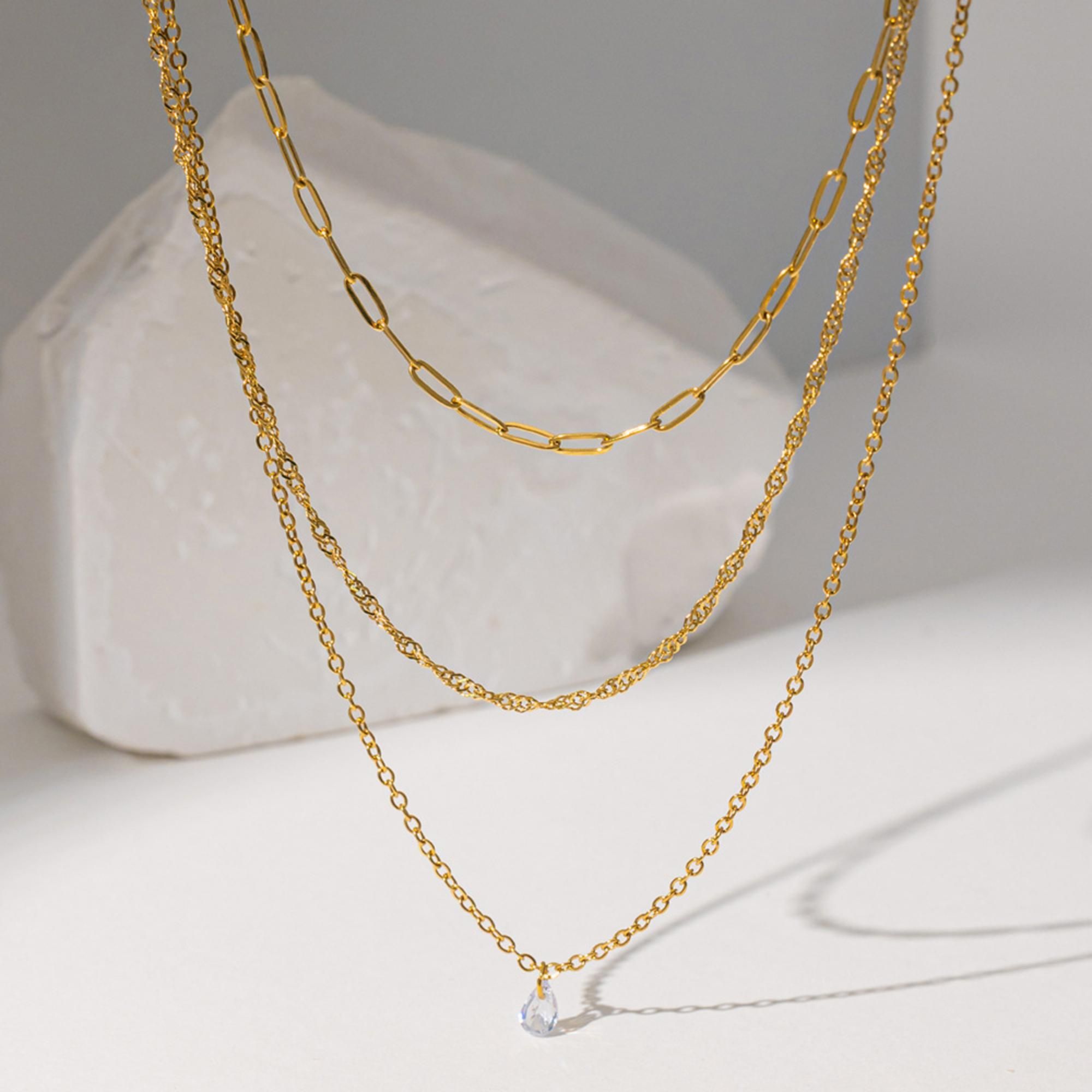 MYKI Dainty Stainless Steel Necklace (MK745G-SSYI)