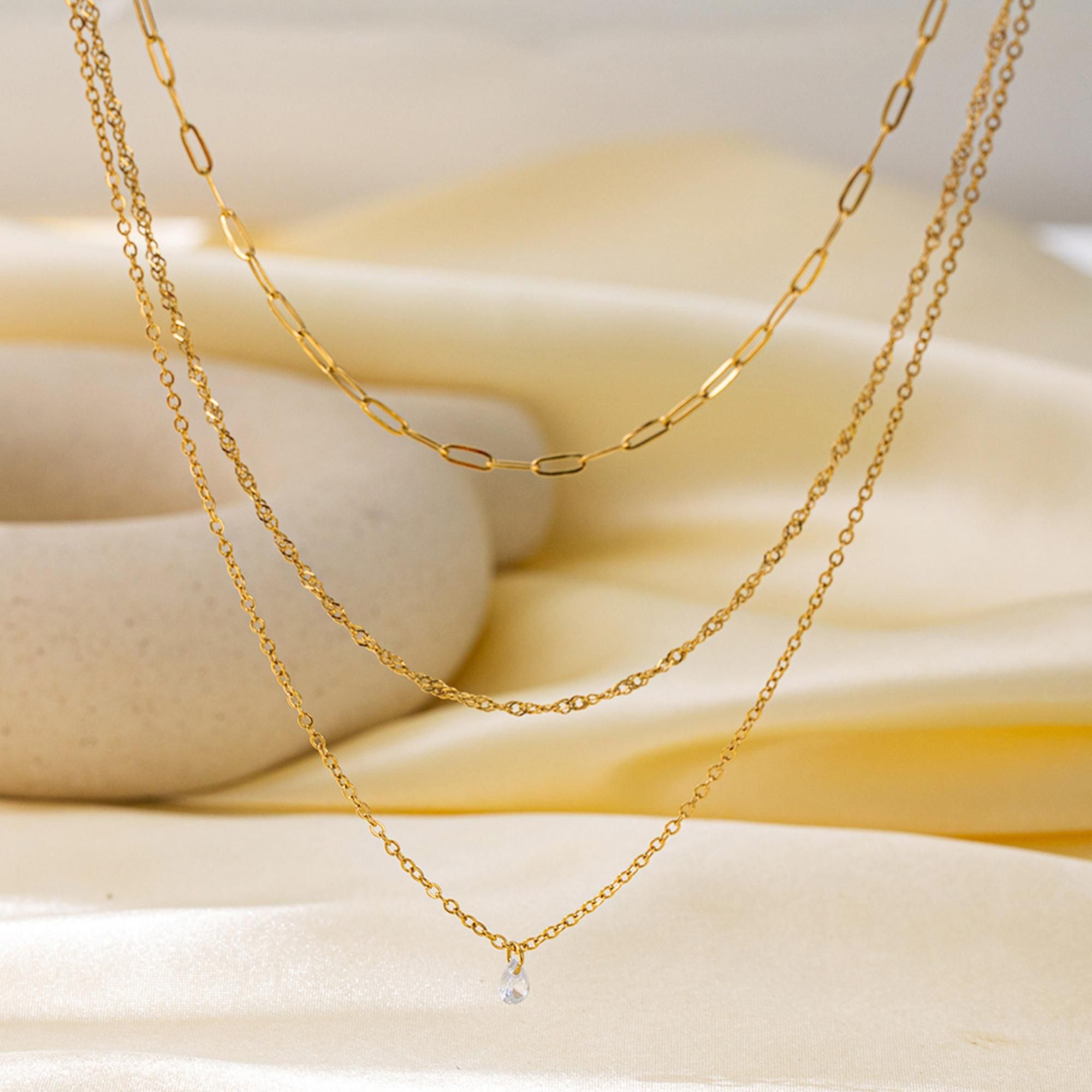 MYKI Dainty Stainless Steel Necklace (MK745G-SSYI)