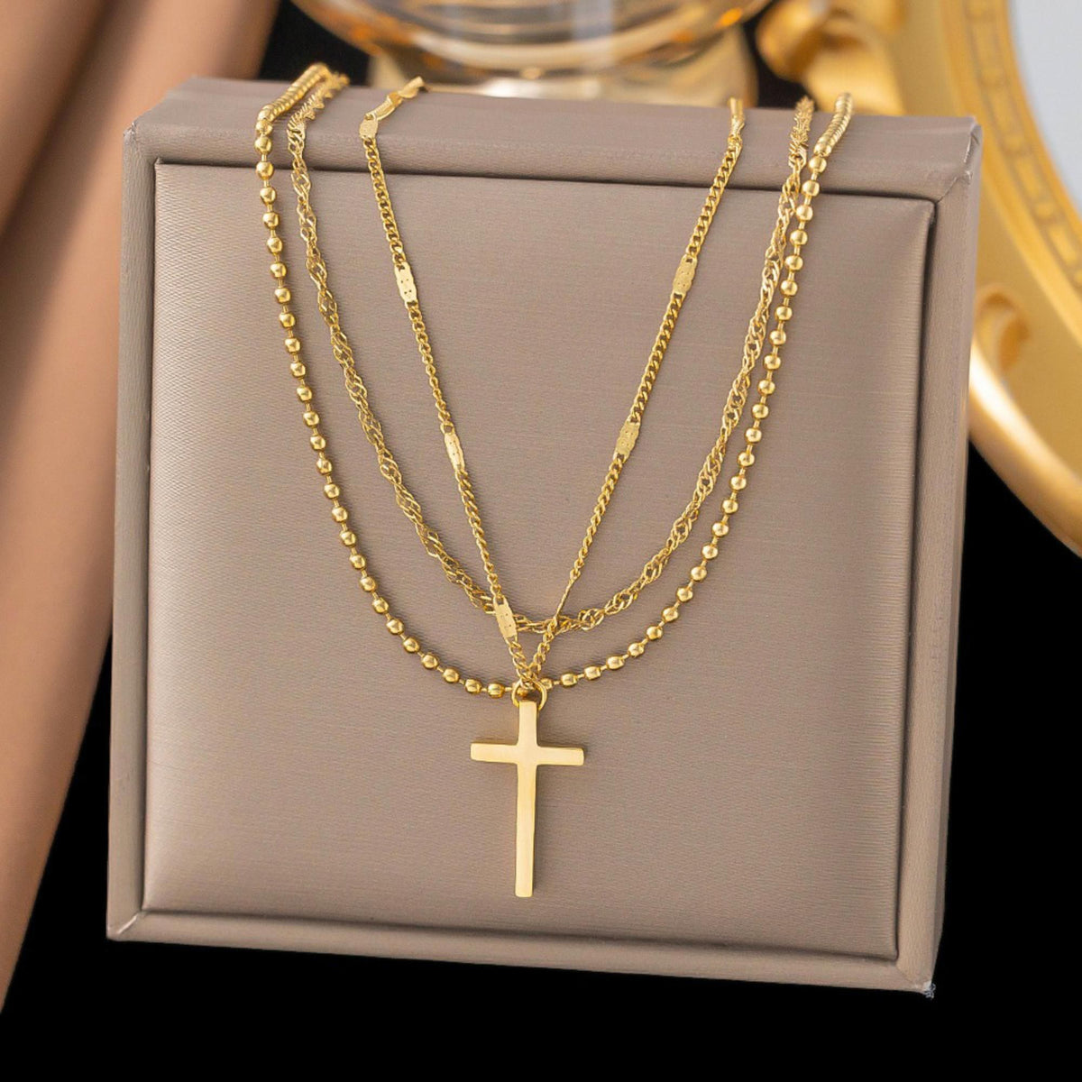 MYKI Luscious Stainless Steel Necklace (MK746G-SSYI)