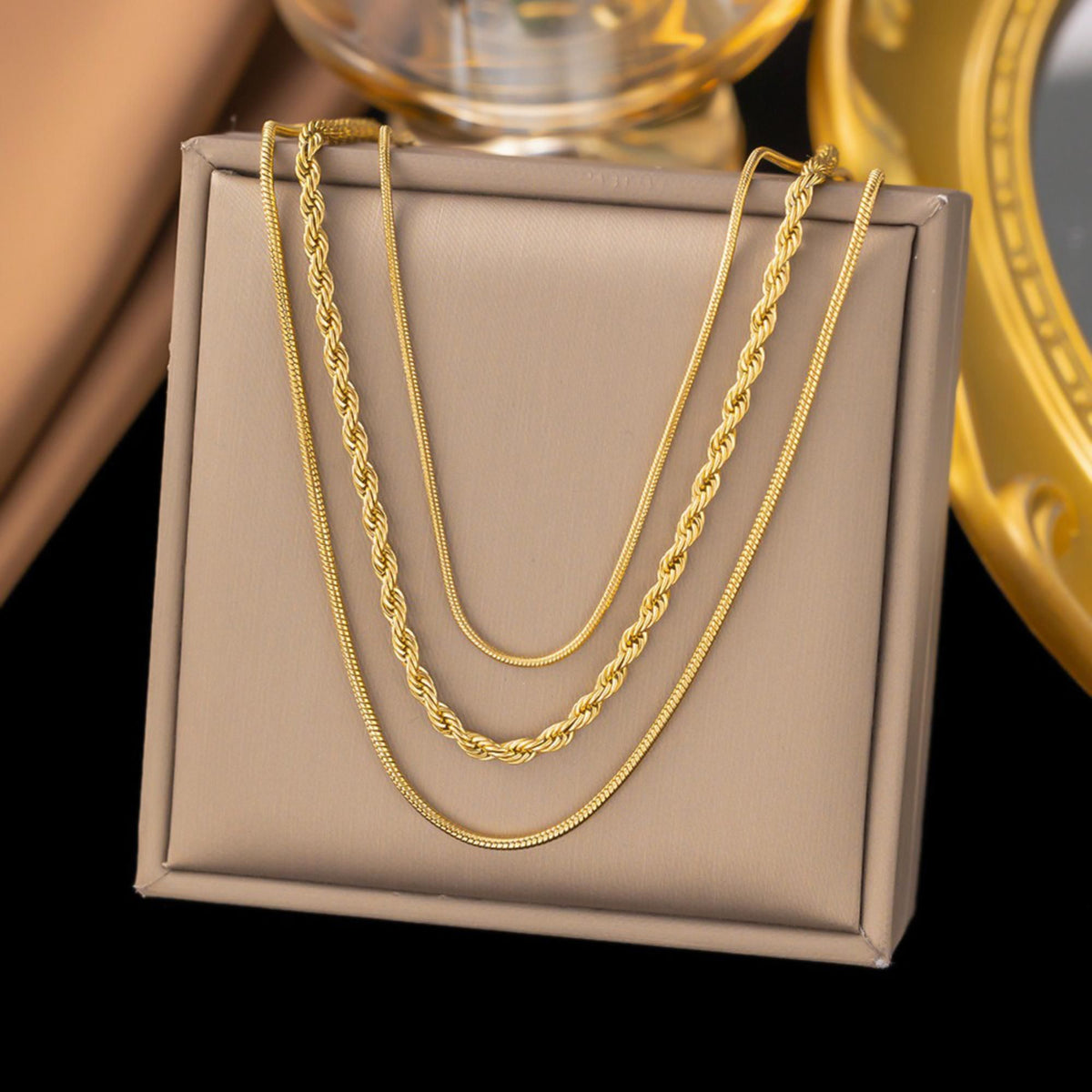 MYKI Striking Stainless Steel Necklace (MK747G-SSYI)
