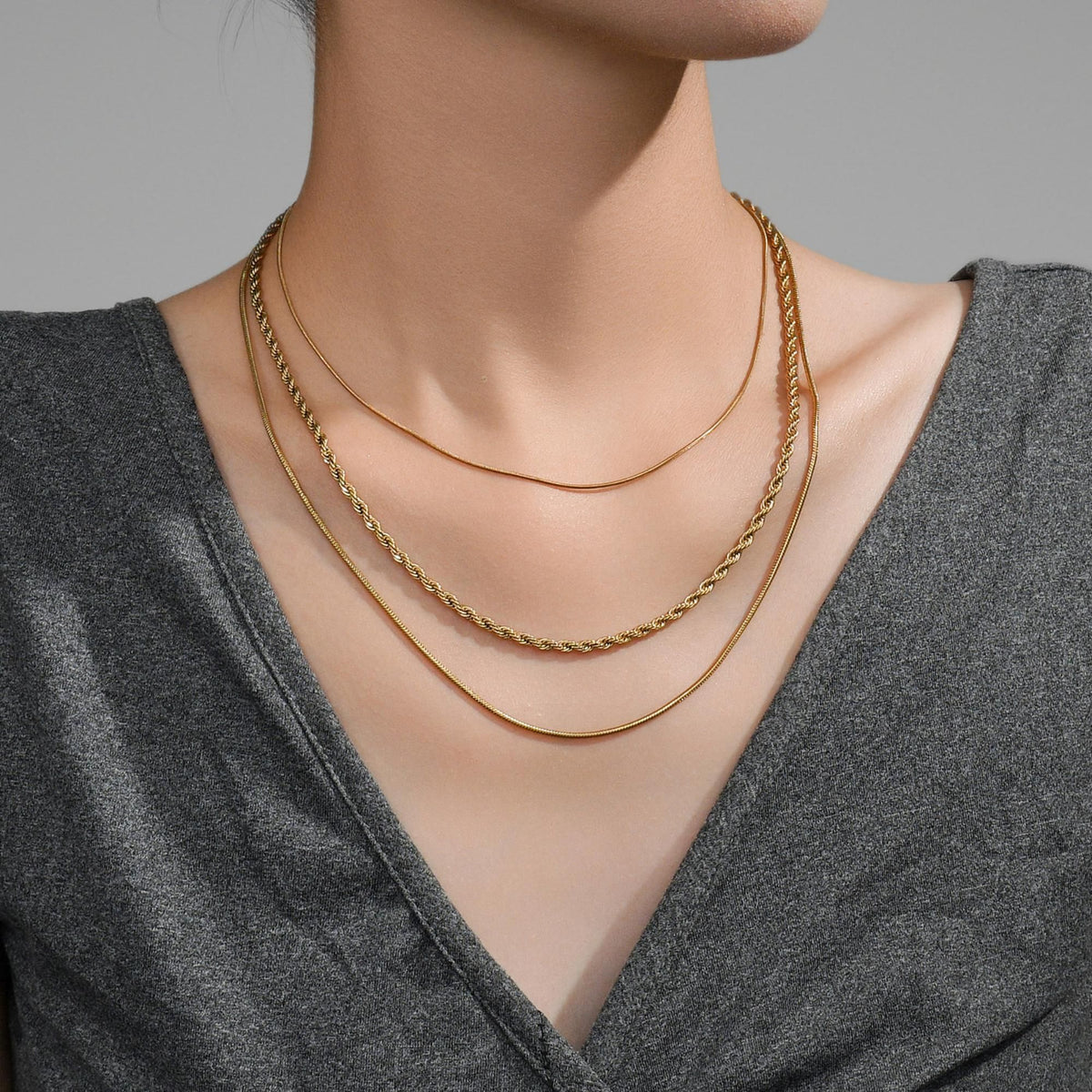 MYKI Striking Stainless Steel Necklace (MK747G-SSYI)