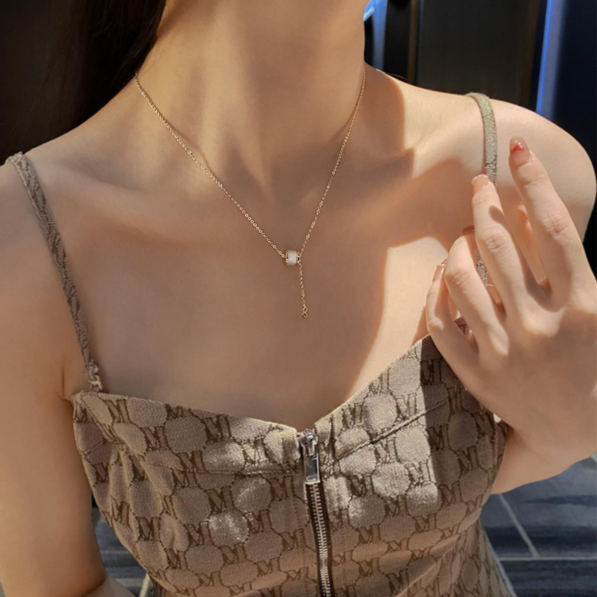 MYKI Showy Stainless Steel Necklace (MK752G-SSYI)