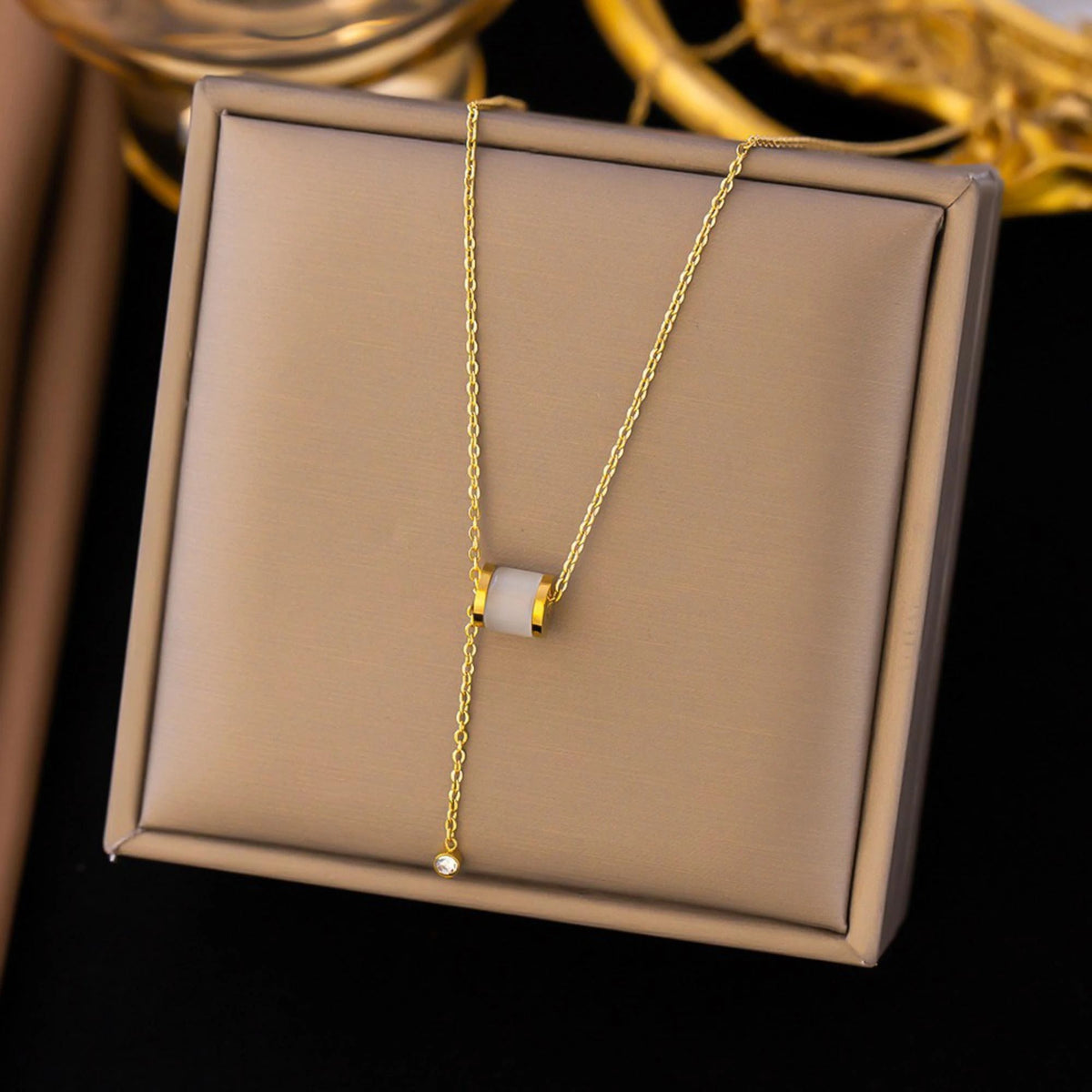 MYKI Showy Stainless Steel Necklace (MK752G-SSYI)