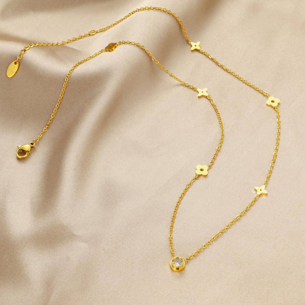MYKI Flashy Stainless Steel Necklace (MK758G-SSYI)