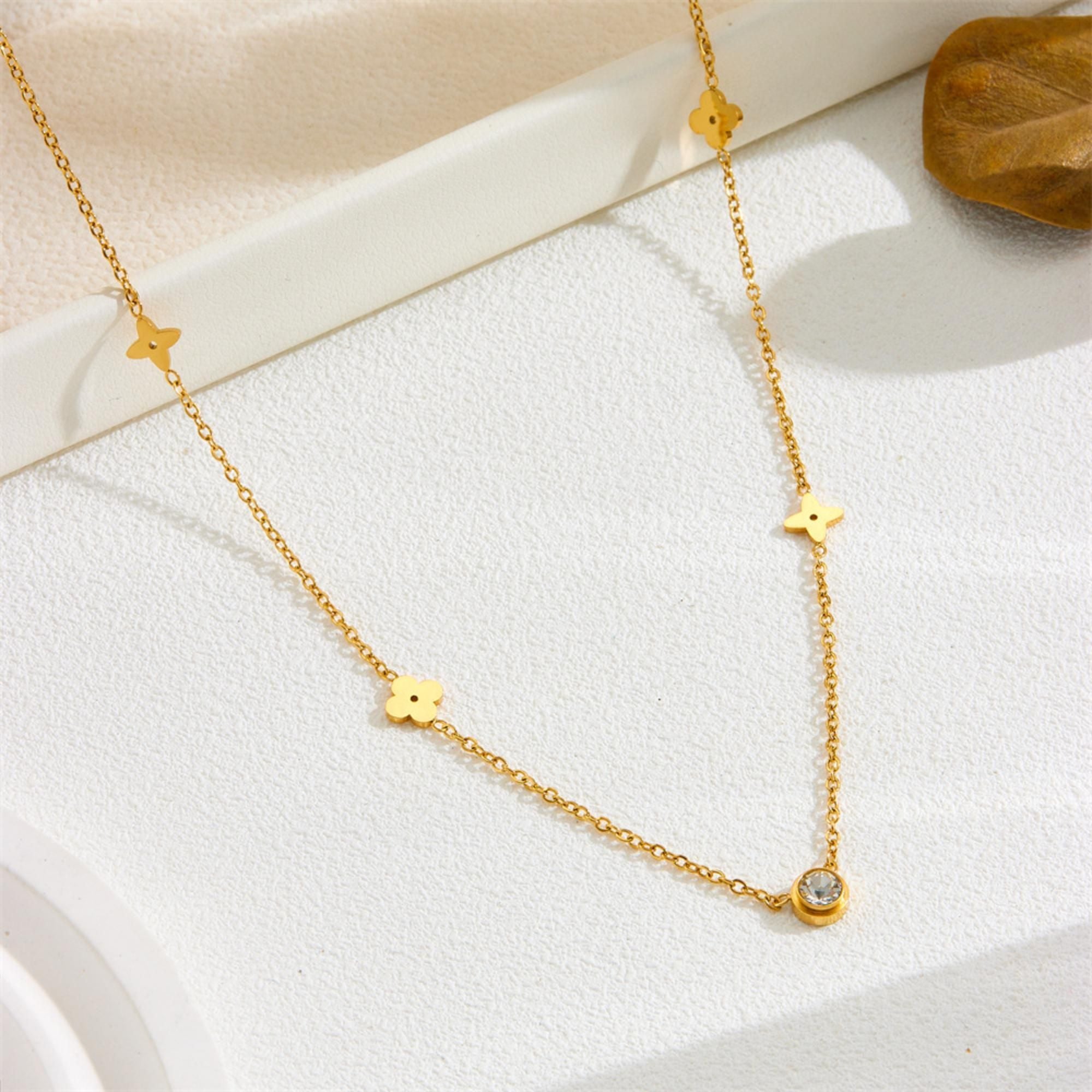 MYKI Flashy Stainless Steel Necklace (MK758G-SSYI)