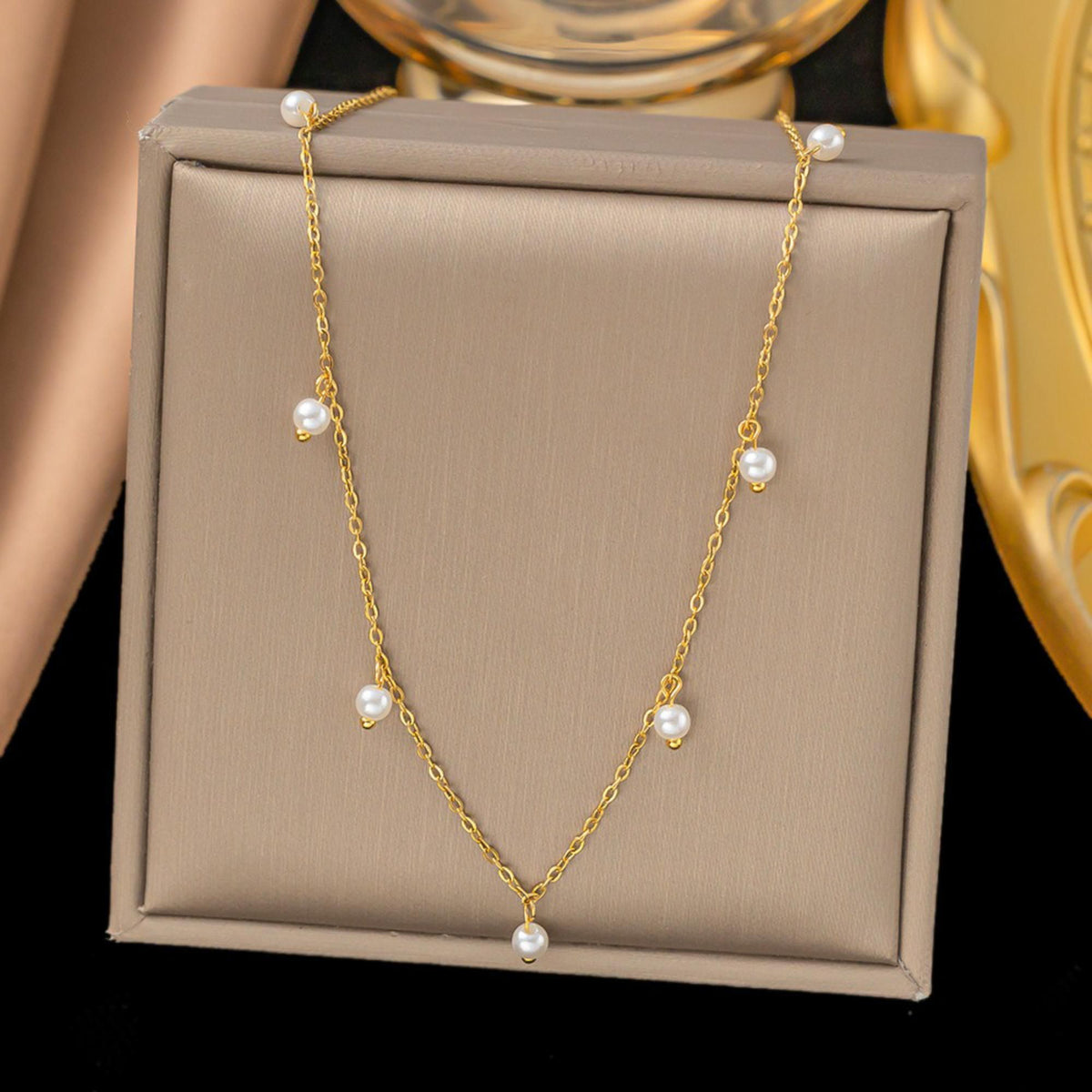 MYKI Dollish Stainless Steel Necklace (MK767G-SSYI)