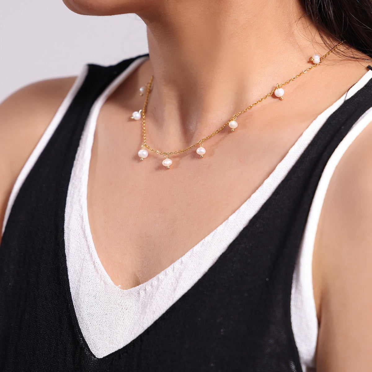 MYKI Dollish Stainless Steel Necklace (MK767G-SSYI)
