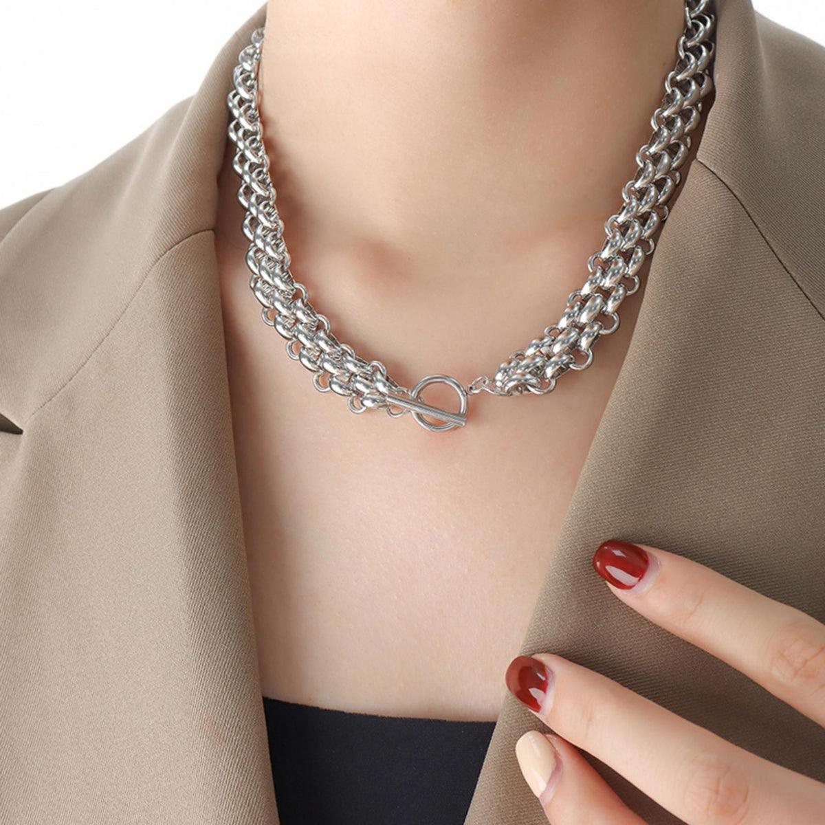 MYKI Telegenic Stainless Steel Necklace (MK772S-SSYI)