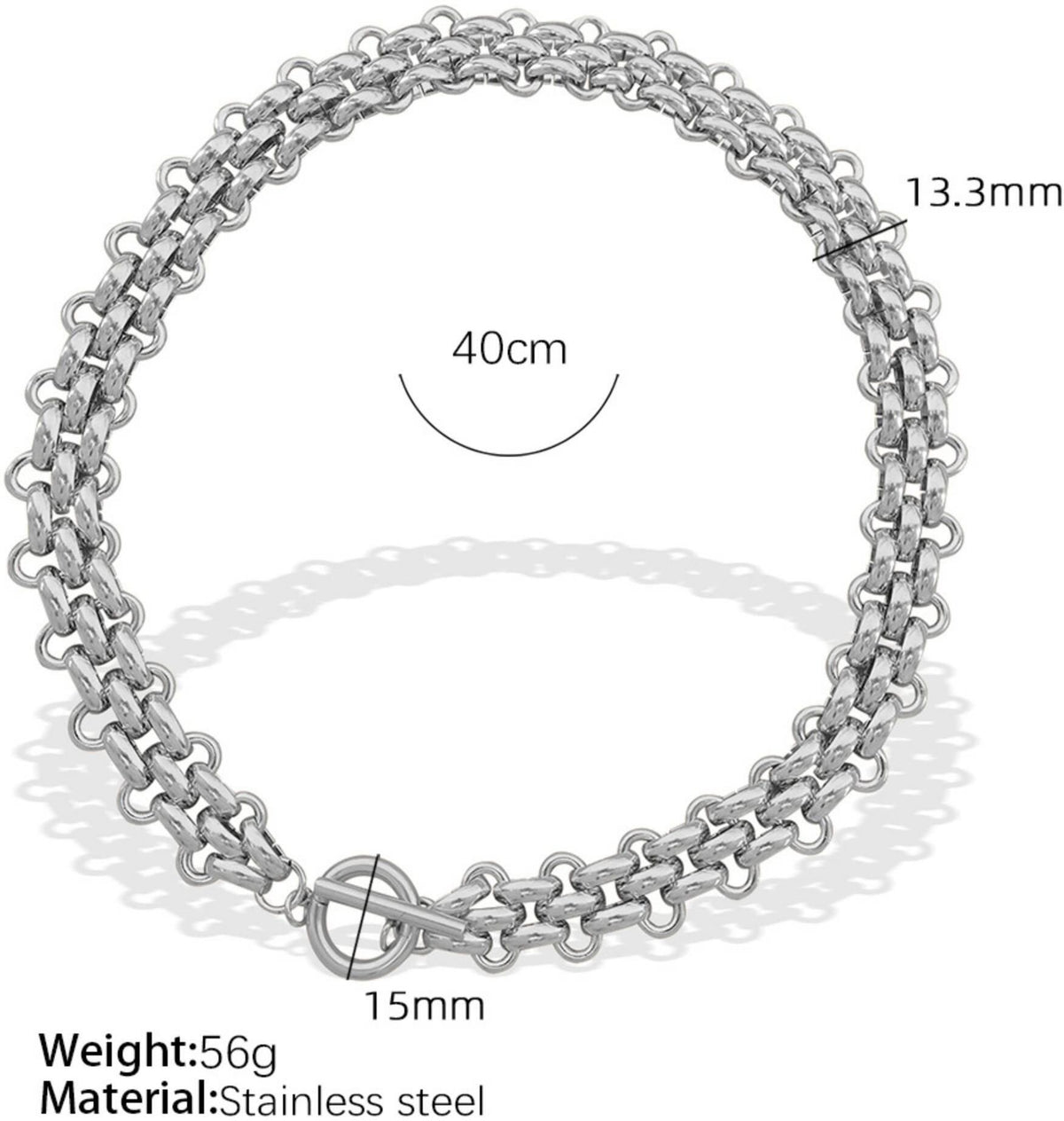 MYKI Telegenic Stainless Steel Necklace (MK772S-SSYI)