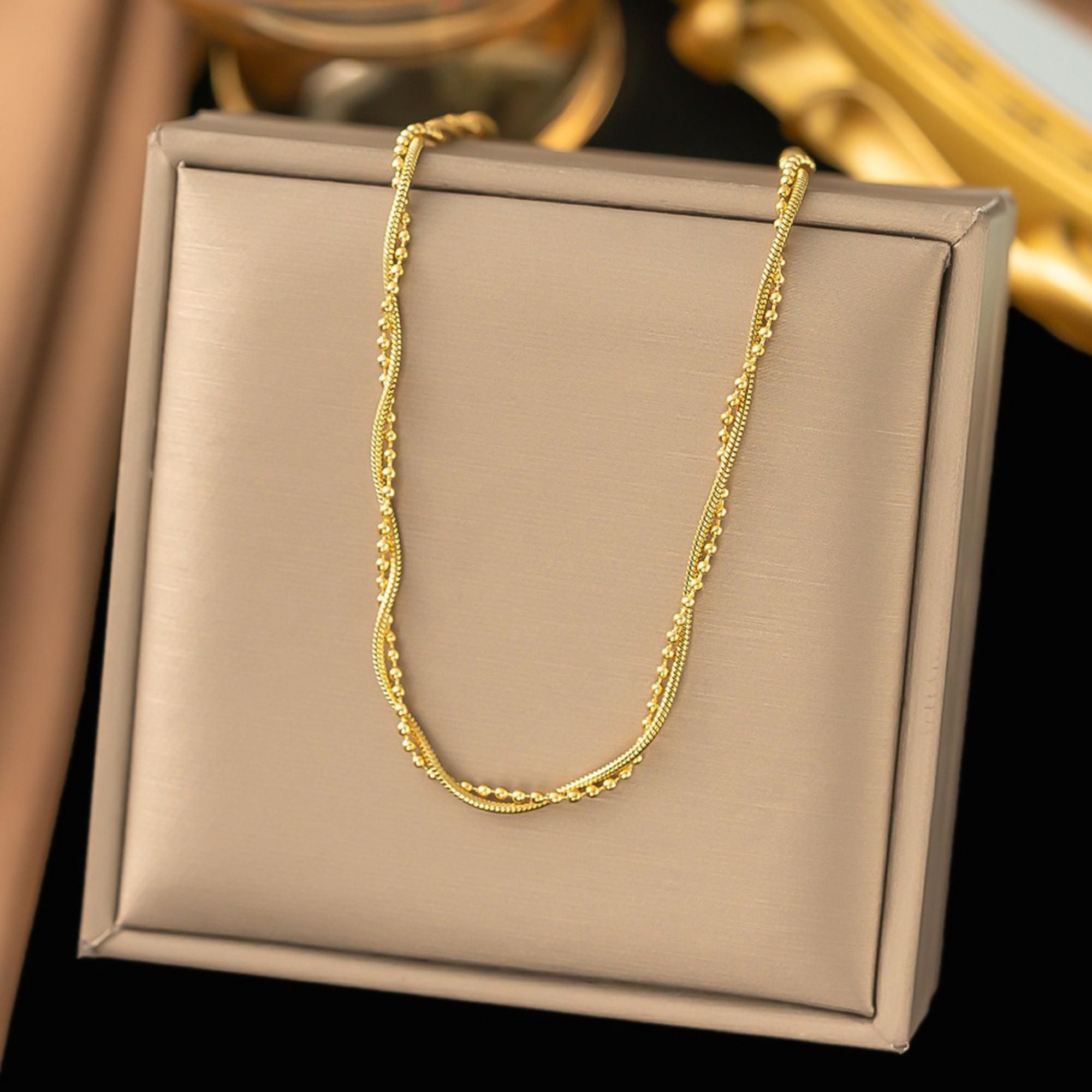 MYKI Nubile Stainless Steel Necklace (MK786G-SSYI)