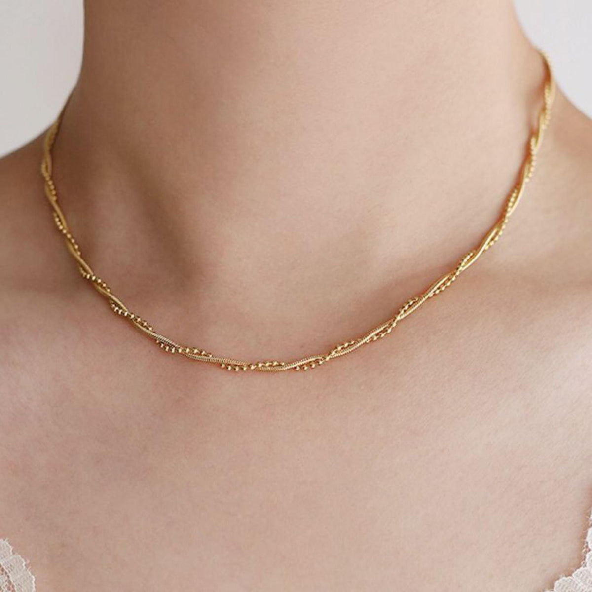 MYKI Nubile Stainless Steel Necklace (MK786G-SSYI)