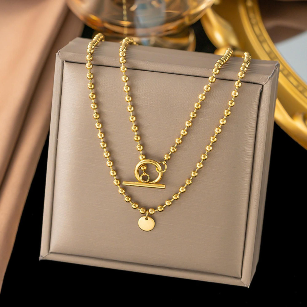 MYKI Junoesque Stainless Steel Necklace (MK787G-SSYI)