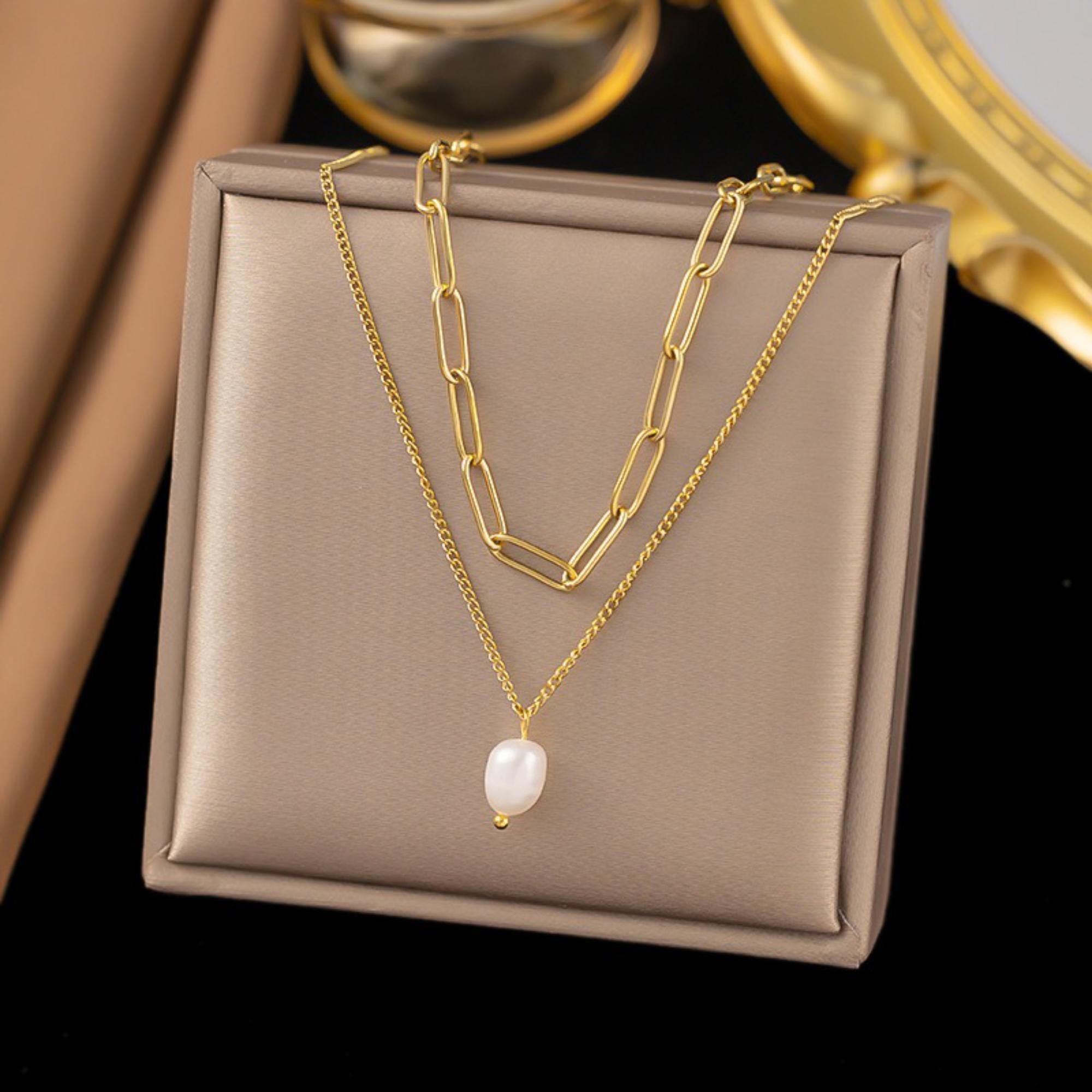 MYKI Lovely Stainless Steel Necklace (MK789G-SSYI)