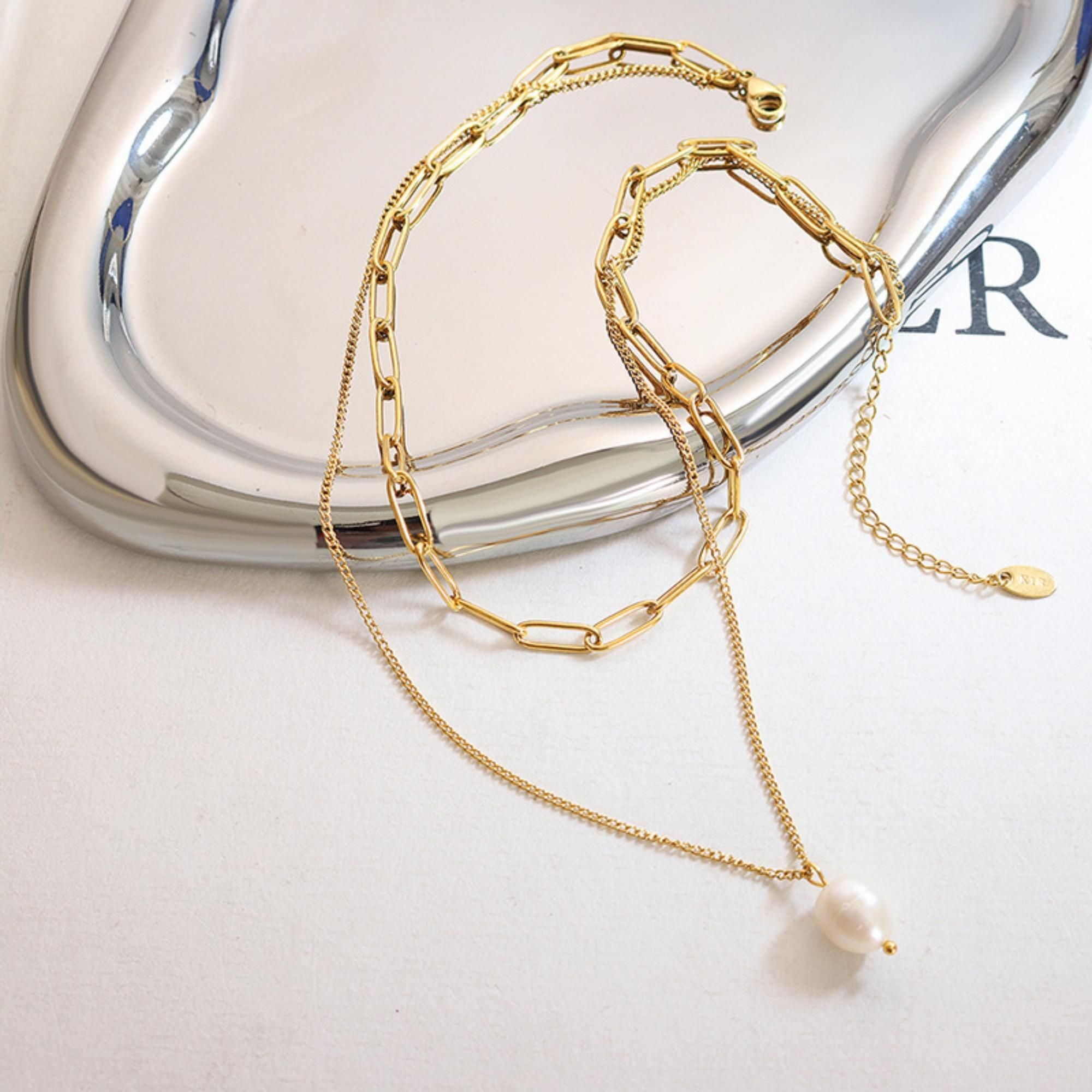 MYKI Lovely Stainless Steel Necklace (MK789G-SSYI)
