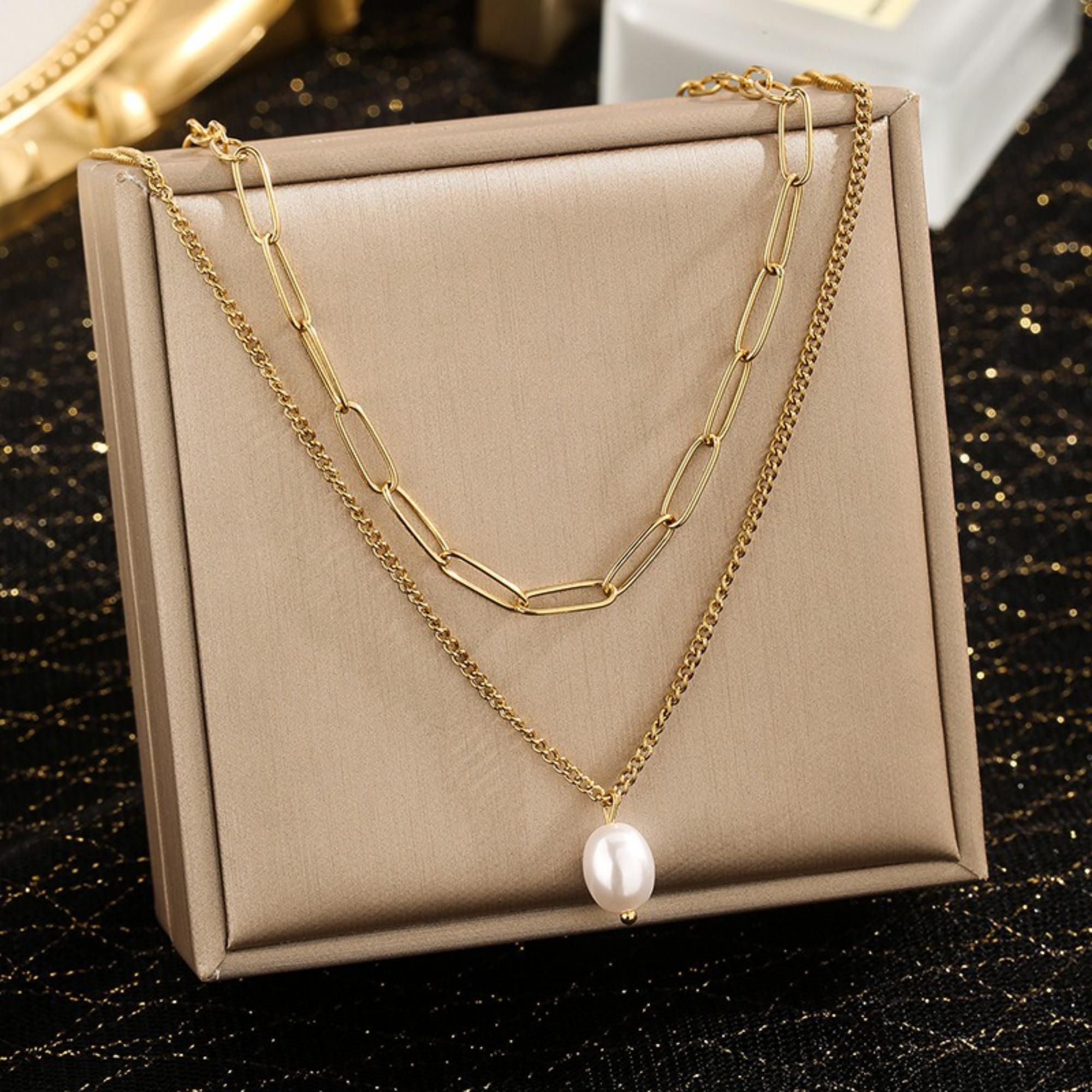 MYKI Lovely Stainless Steel Necklace (MK789G-SSYI)