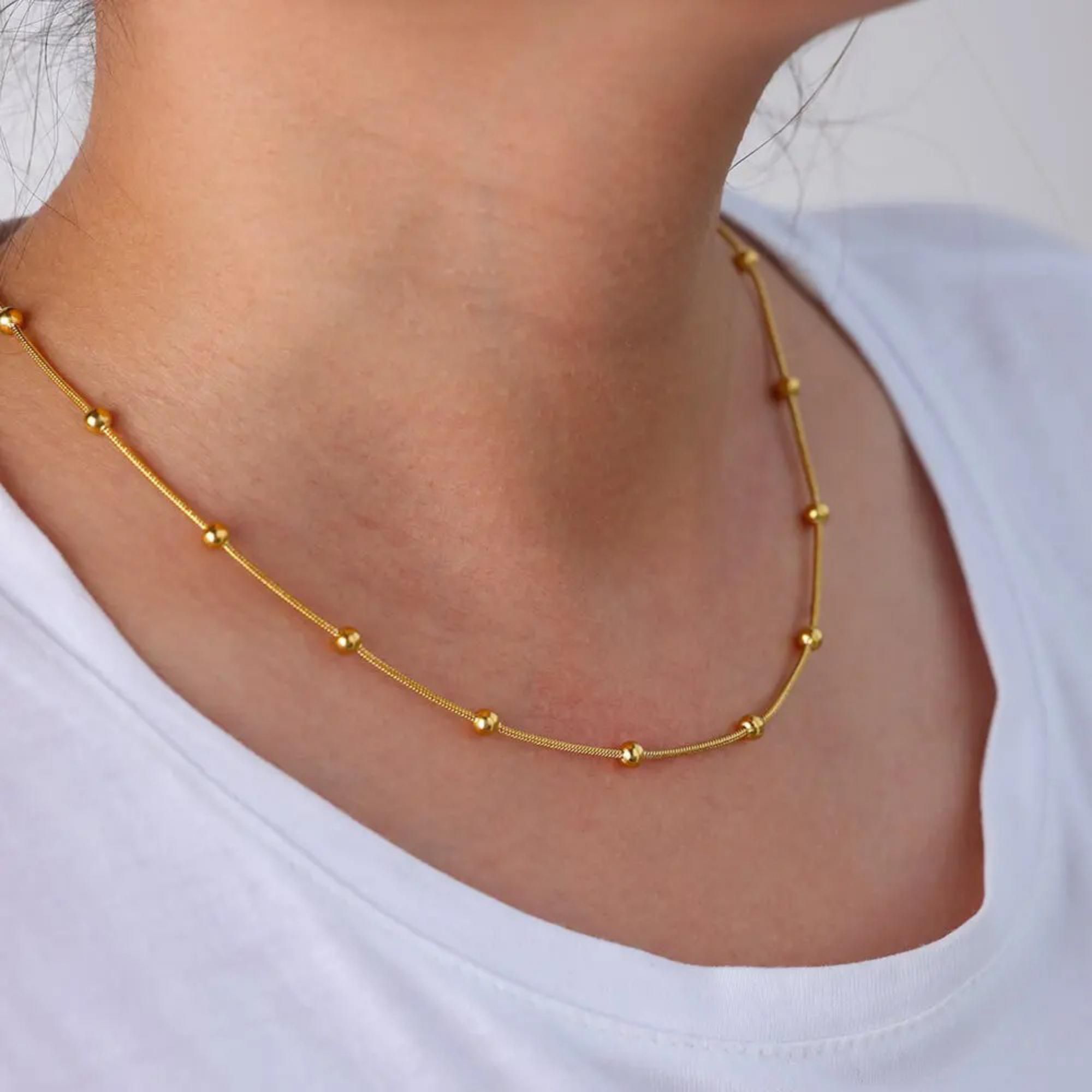 MYKI Likely Stainless Steel Necklace (MK793G-SSYI)