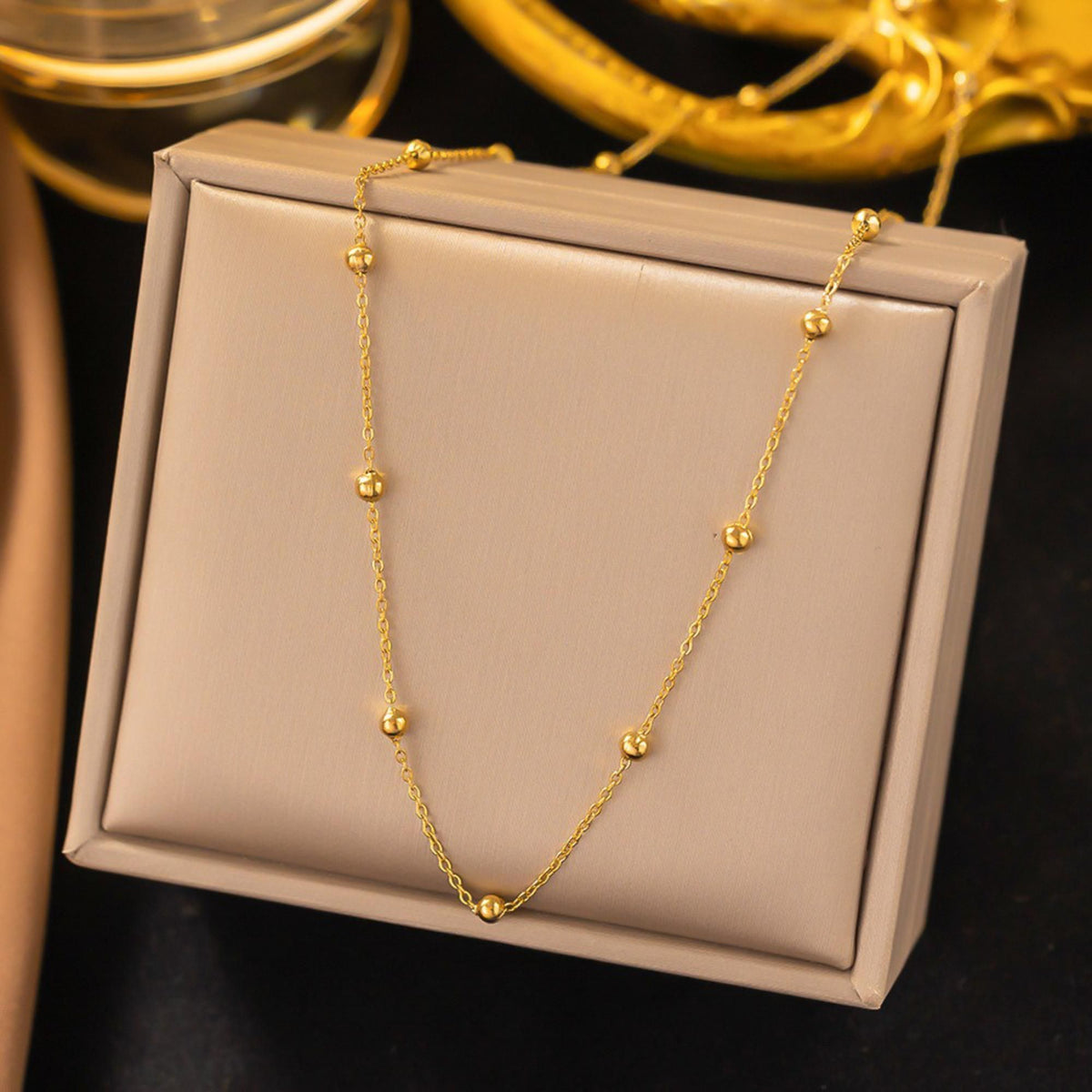 MYKI Drop-Dead Stainless Steel Necklace (MK795G-SSYI)