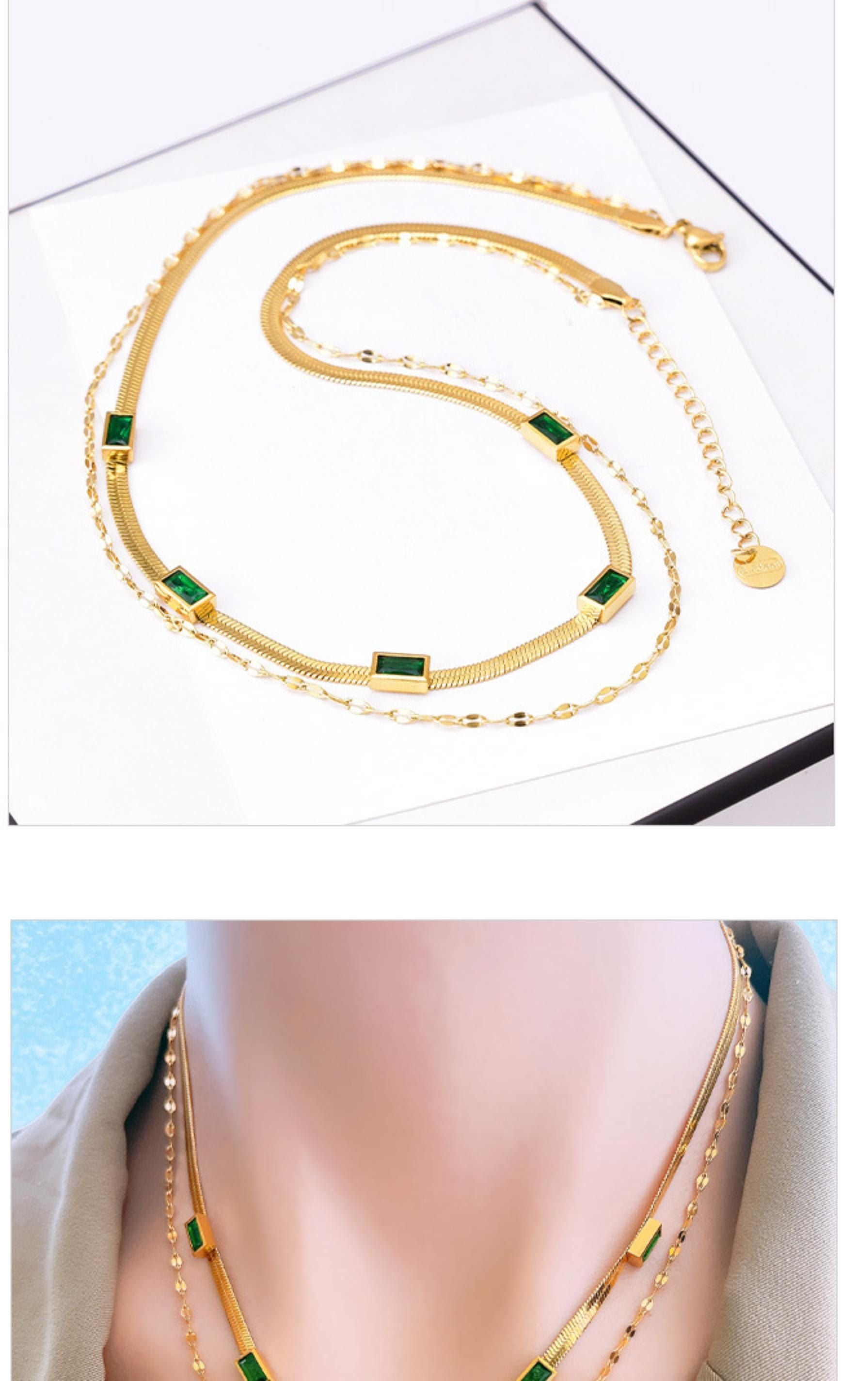 MYKI Radiant Stainless Steel Necklace (MK809G-SSYI)