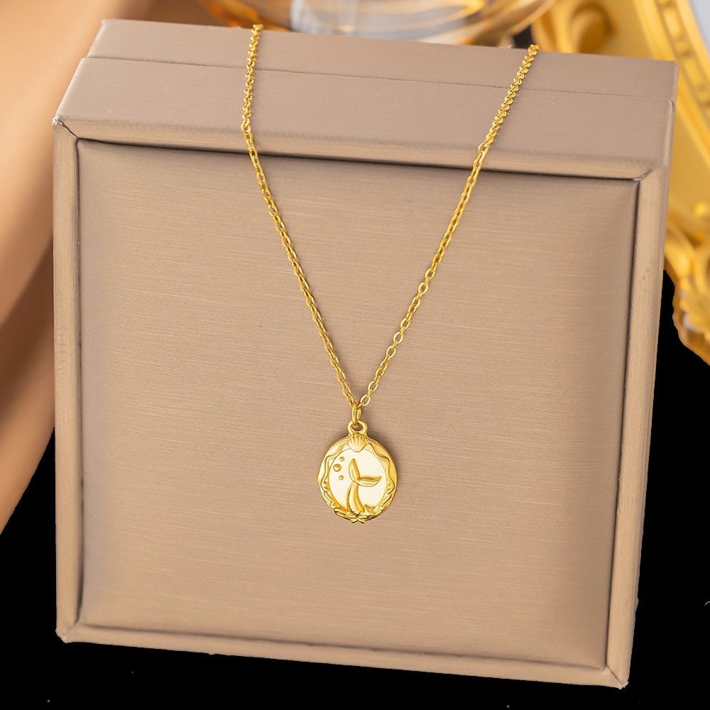 MYKI Charming Stainless Steel Necklace (MK810G-SSYI)
