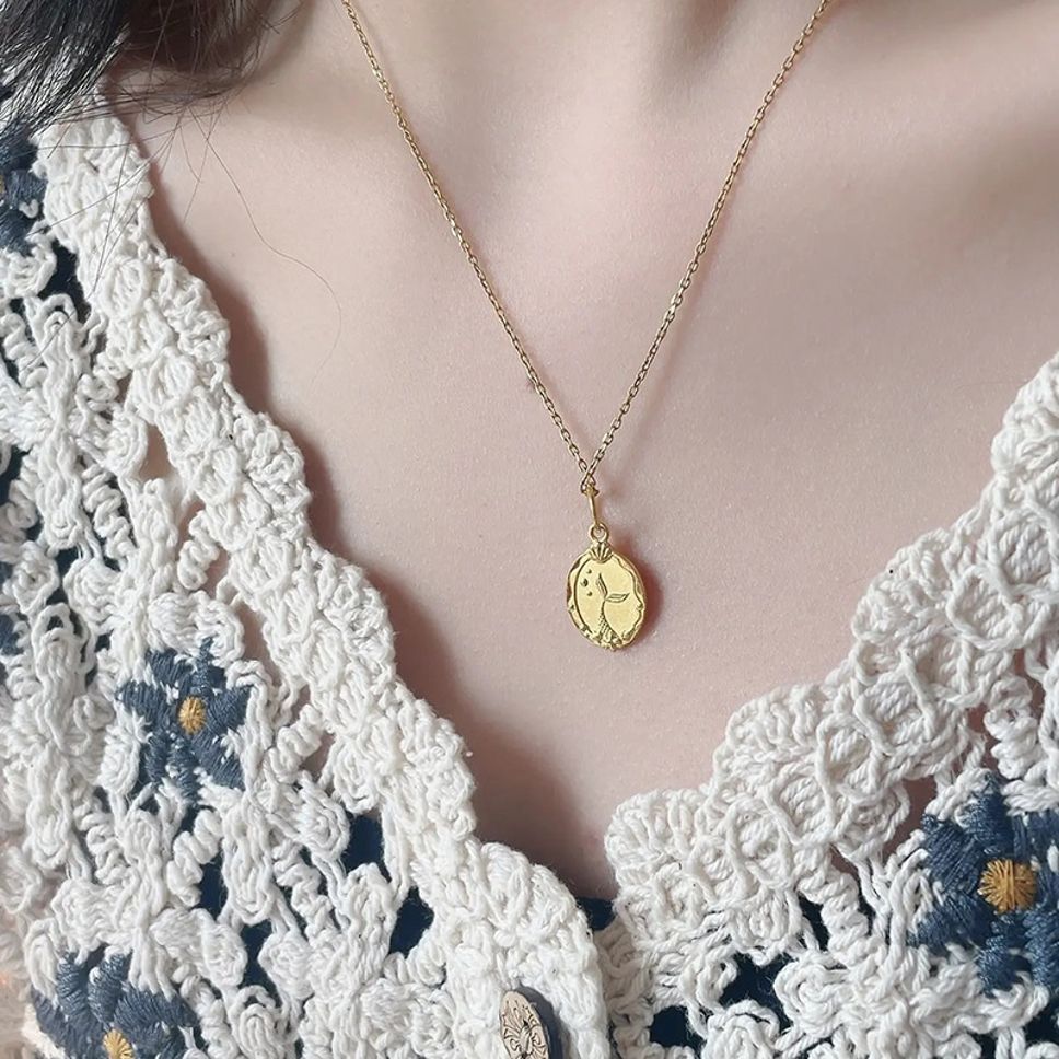 MYKI Charming Stainless Steel Necklace (MK810G-SSYI)