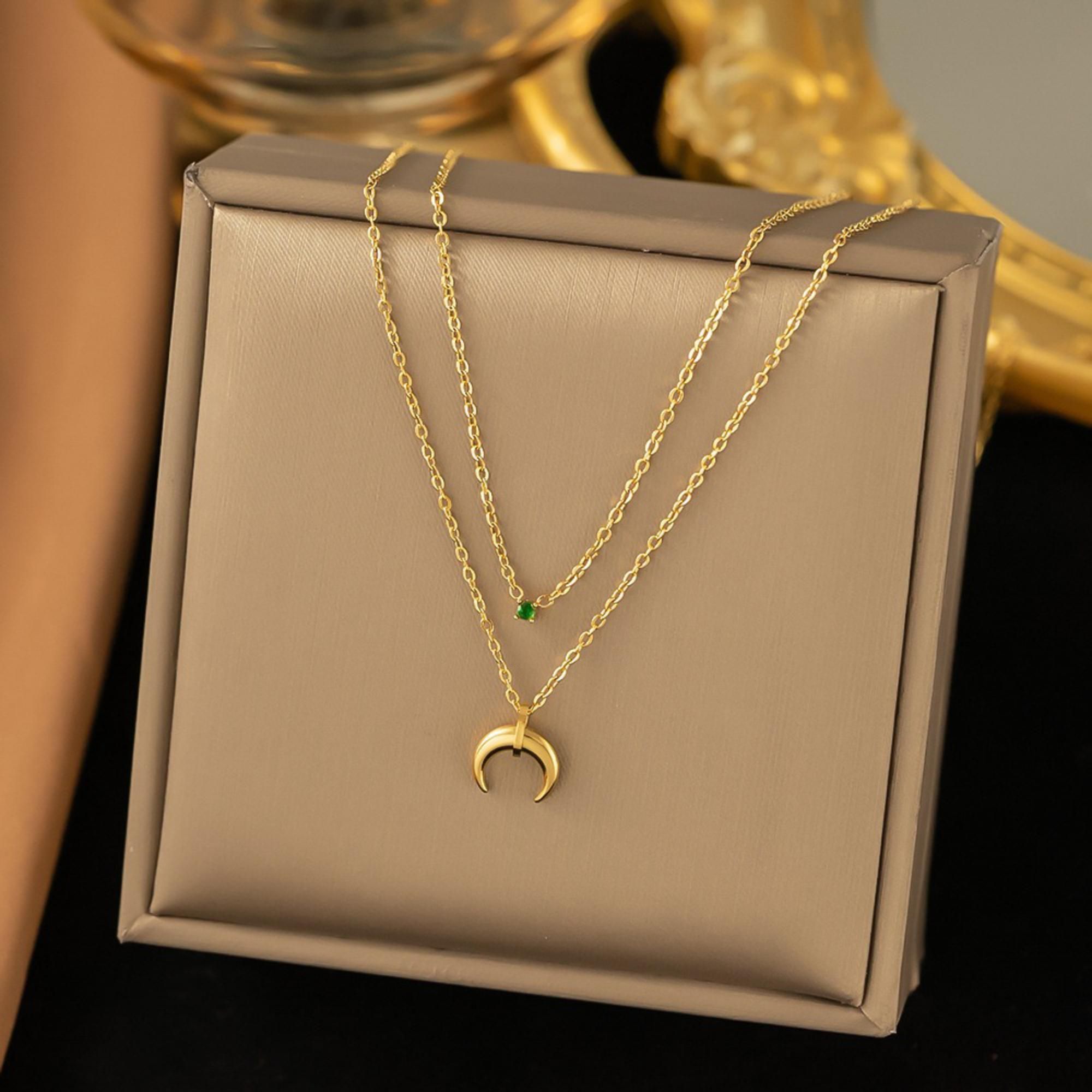 MYKI Elegant Stainless Steel Necklace (MK815G-SSYI)