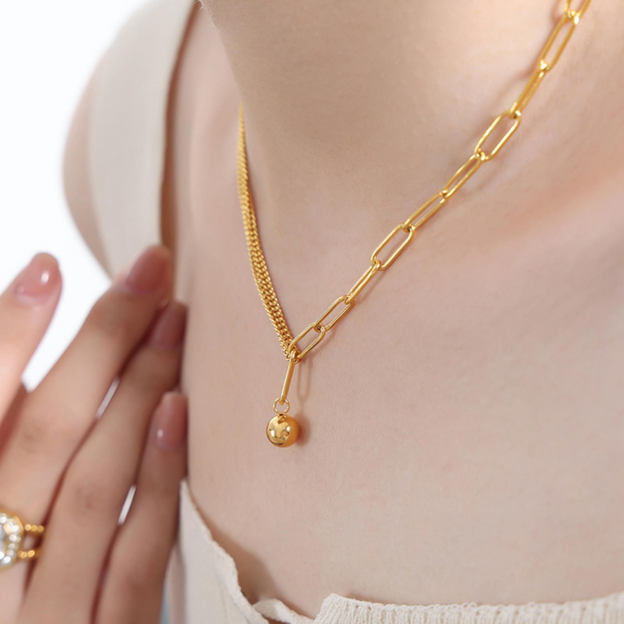 MYKI Glorious Stainless Steel Necklace (MK817G-SSYI)