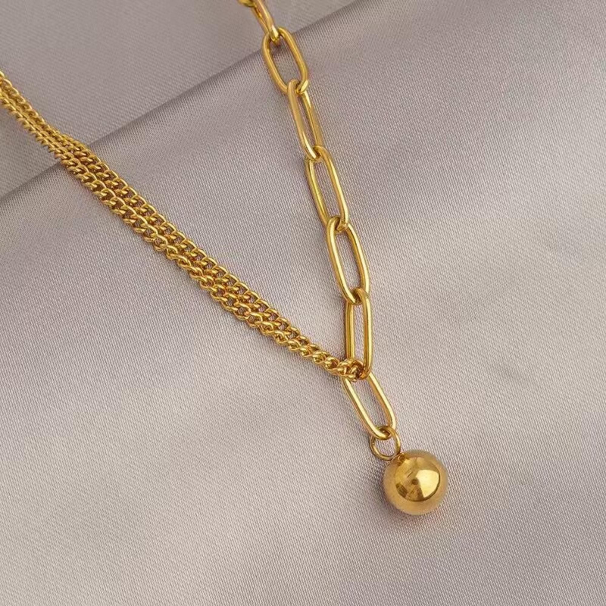 MYKI Glorious Stainless Steel Necklace (MK817G-SSYI)