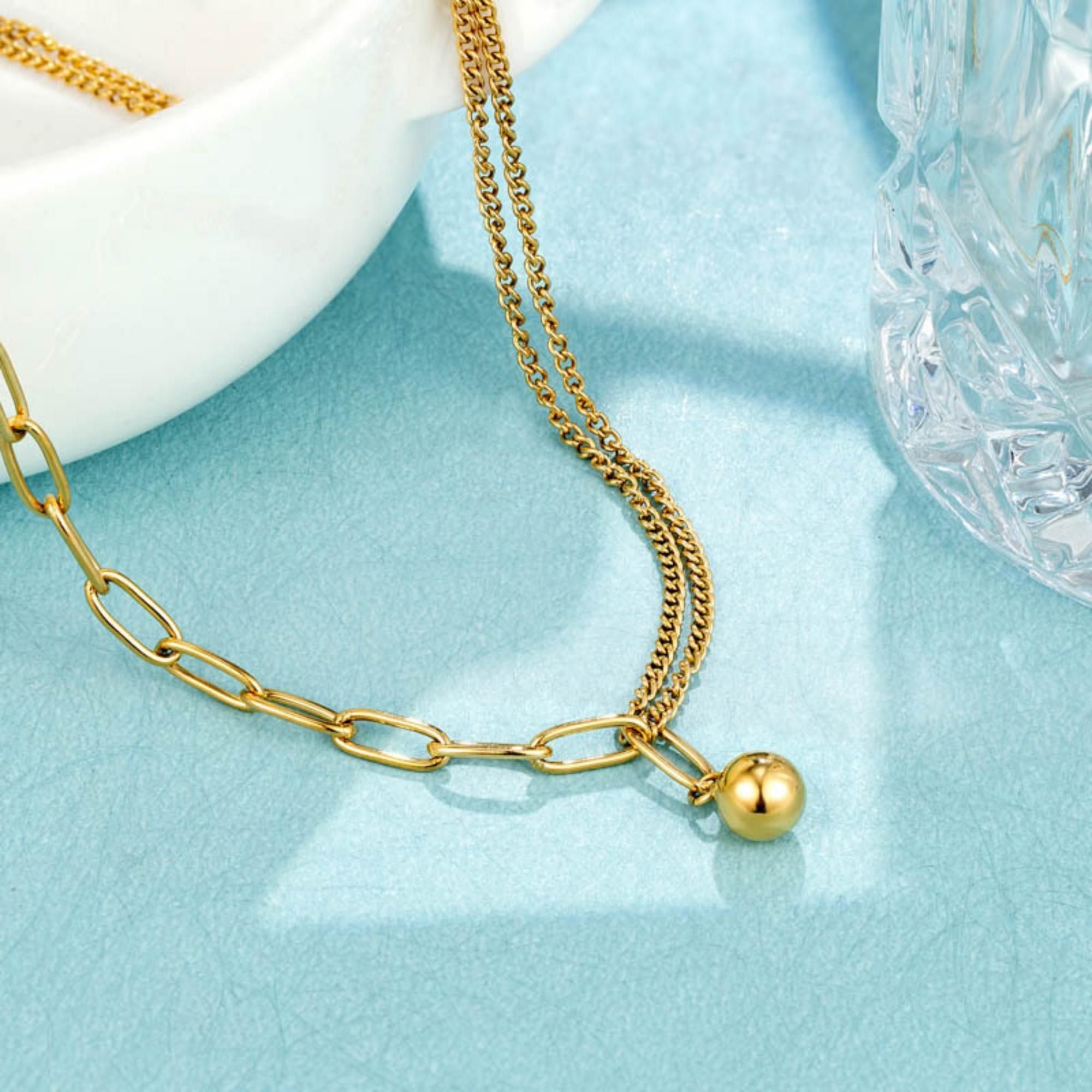 MYKI Glorious Stainless Steel Necklace (MK817G-SSYI)