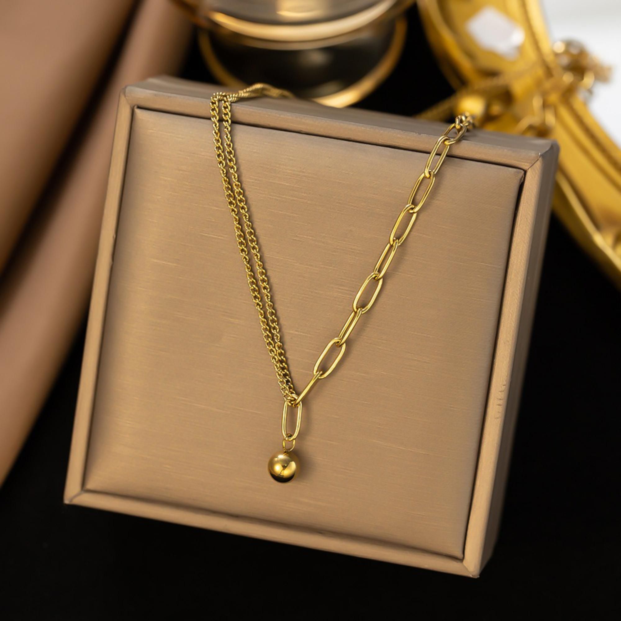 MYKI Glorious Stainless Steel Necklace (MK817G-SSYI)