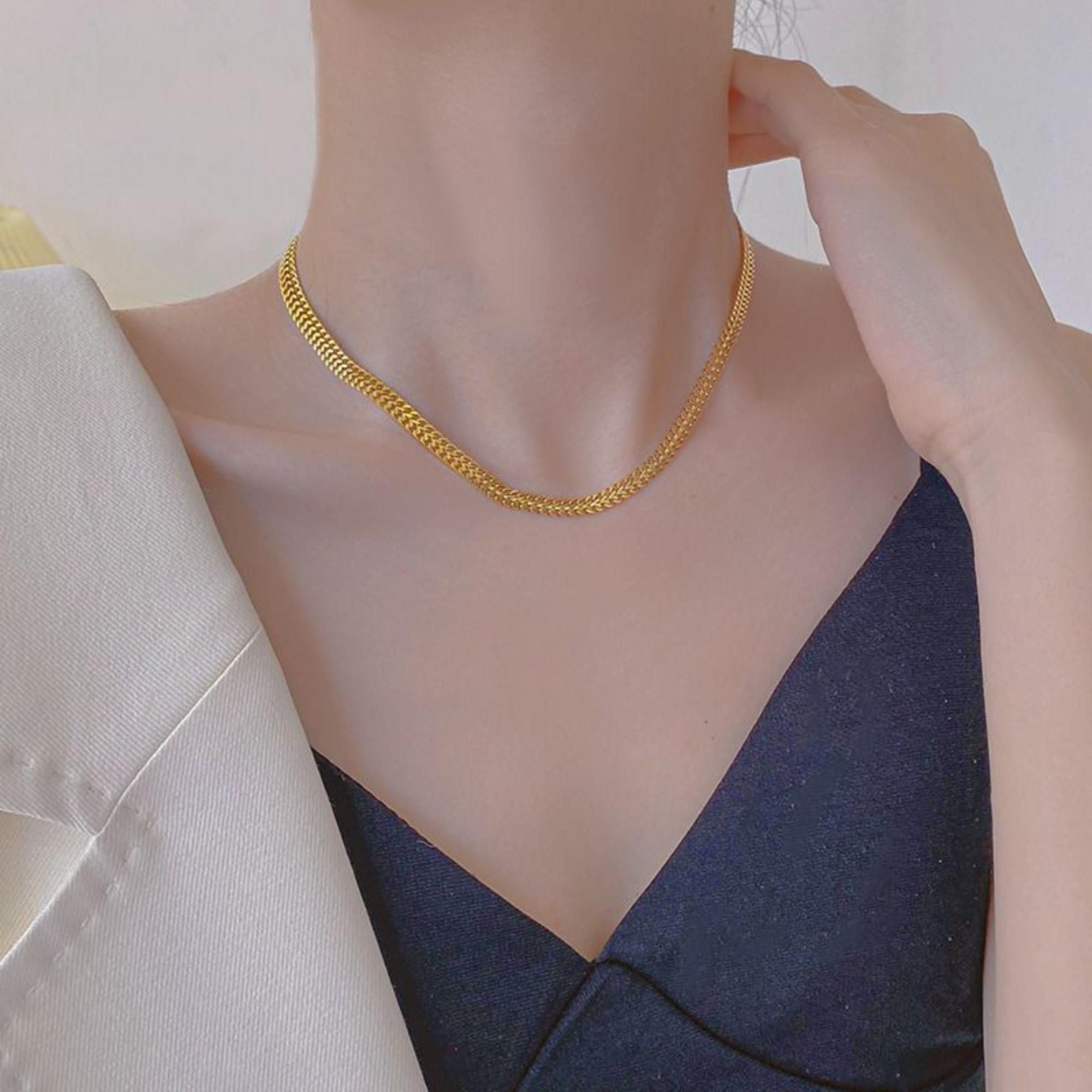 MYKI Perfect Stainless Steel Necklace (MK826G-SSYI)