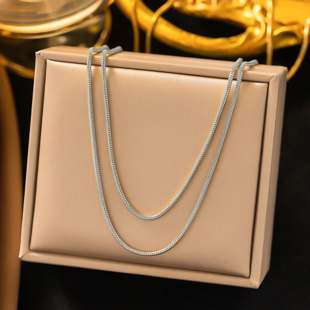 MYKI Fascinating Multi-Layer Stainless Steel Necklace (MK829S-SSYI)
