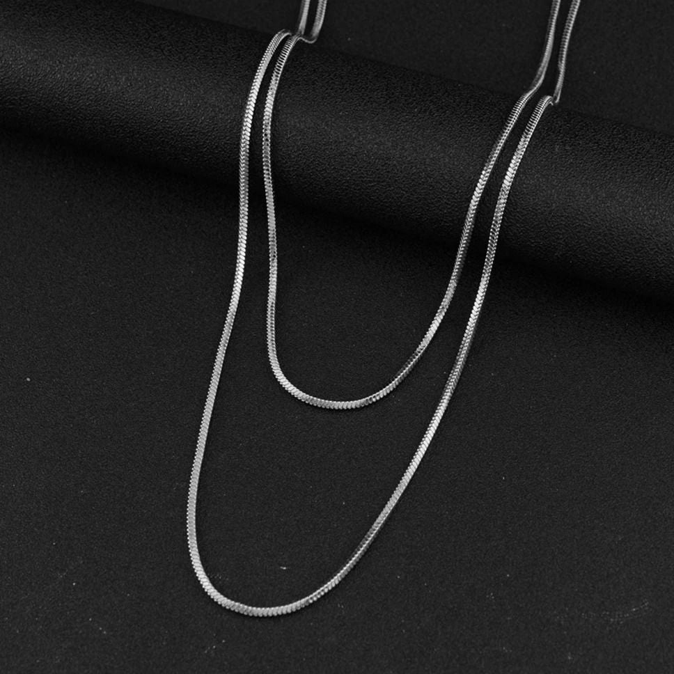MYKI Fascinating Multi-Layer Stainless Steel Necklace (MK829-SSYI)