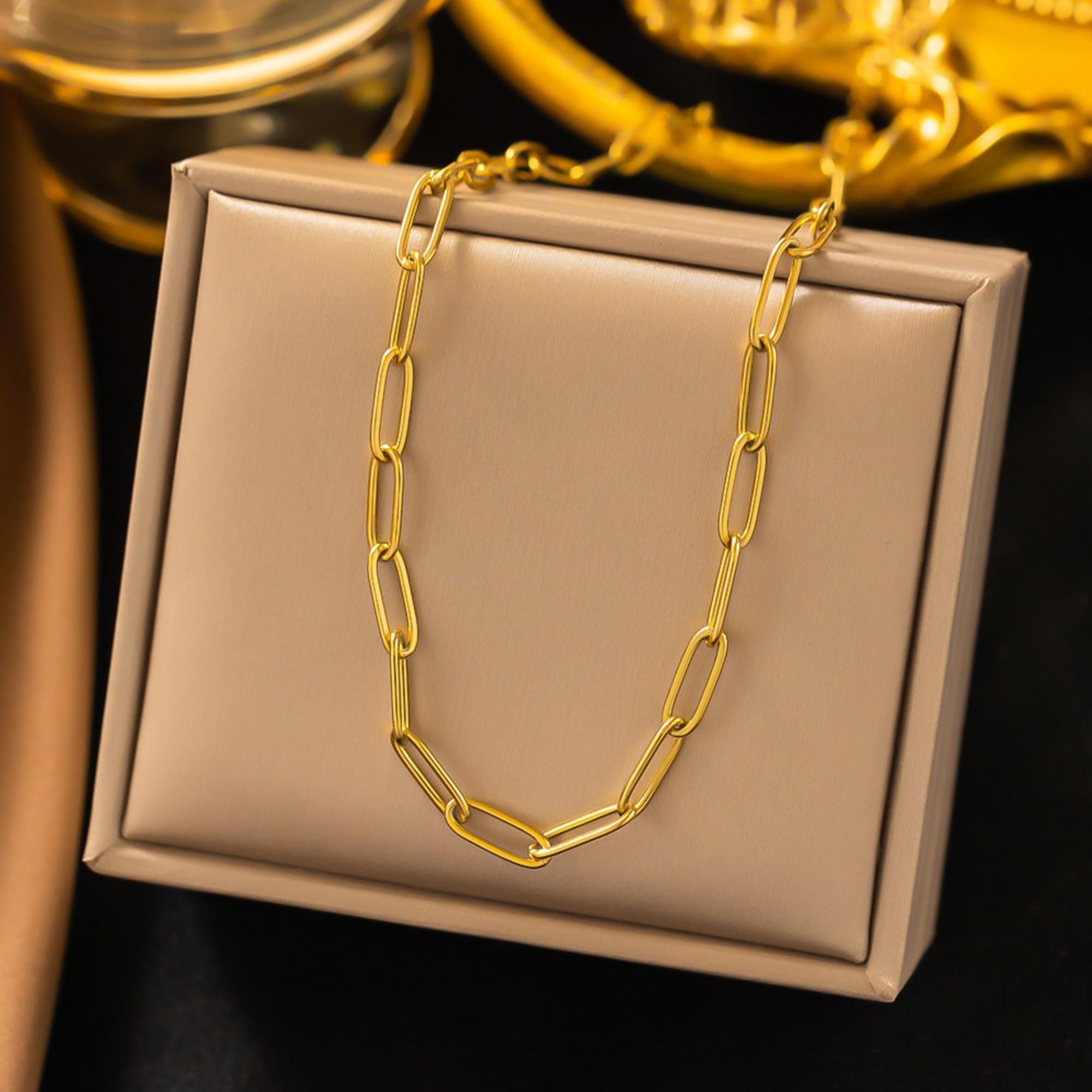 MYKI Flawless Stainless Steel Necklace (MK830G-SSYI)