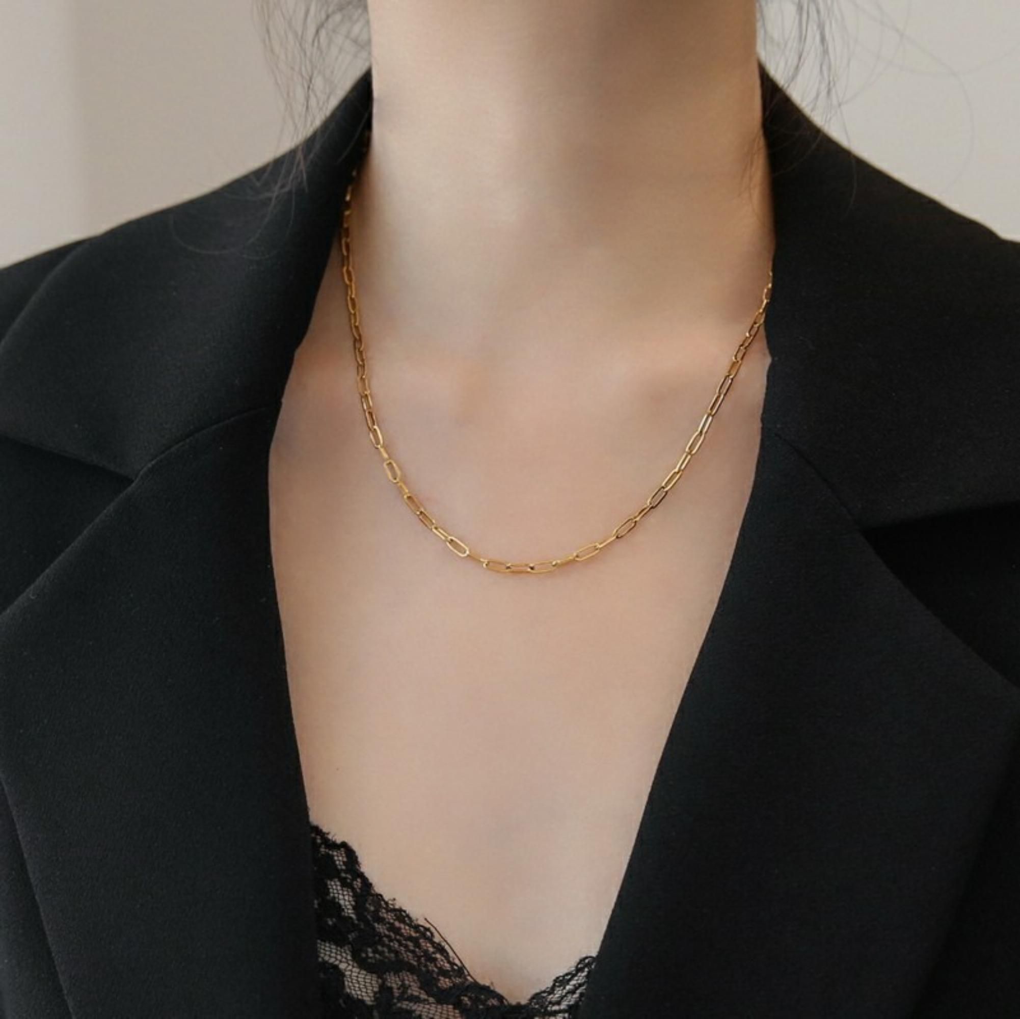 MYKI Flawless Stainless Steel Necklace (MK830G-SSYI)