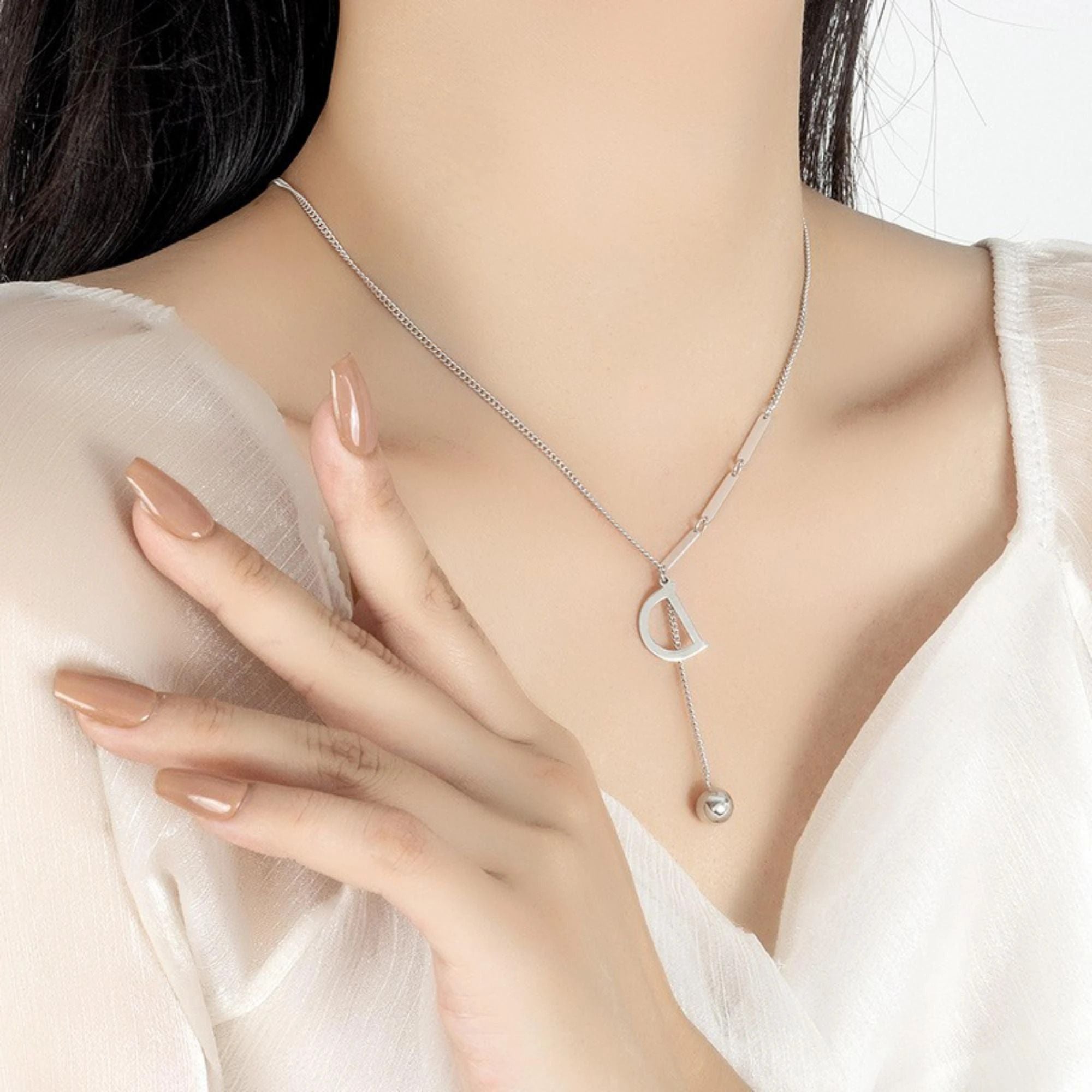 MYKI Aesthetical Stainless Steel Necklace (MK842-SSYI)