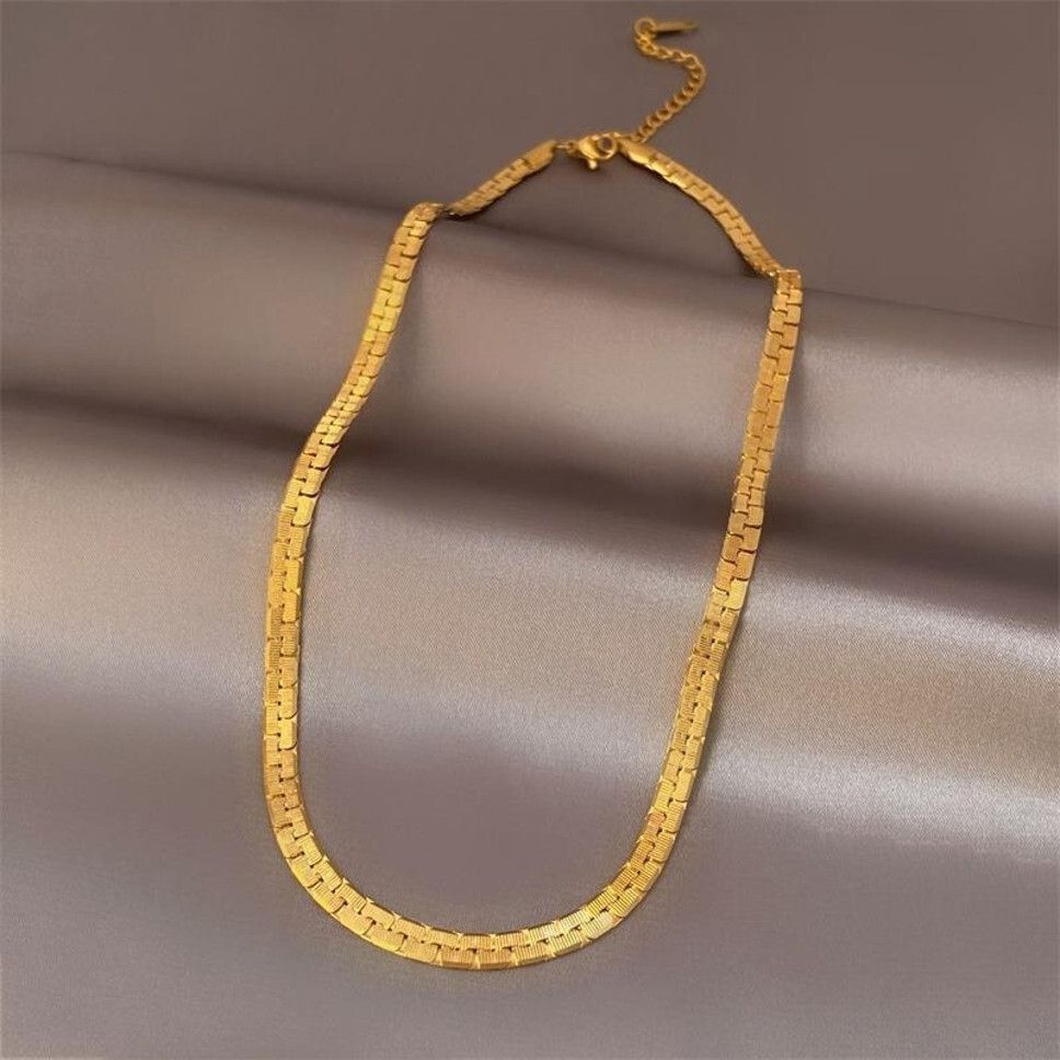 MYKI Choker Style Stainless Steel Necklace (MK845G-SSYI)