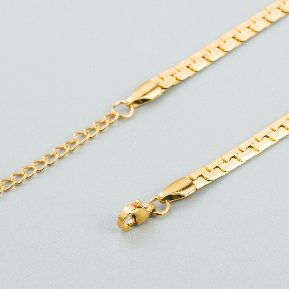 MYKI Choker Style Stainless Steel Necklace (MK845G-SSYI)