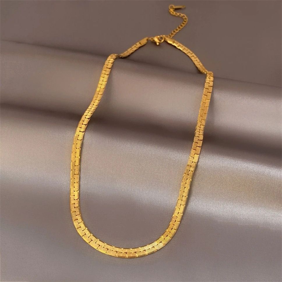 MYKI Choker Style Stainless Steel Necklace (MK845G-SSYI)