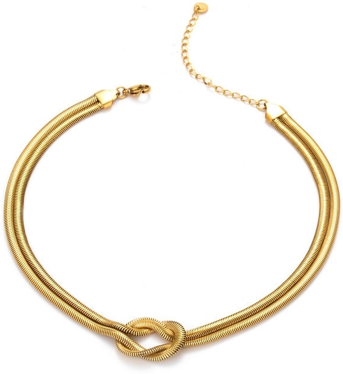 MYKI Knot Design Statement Necklace (MK883-SSYI)
