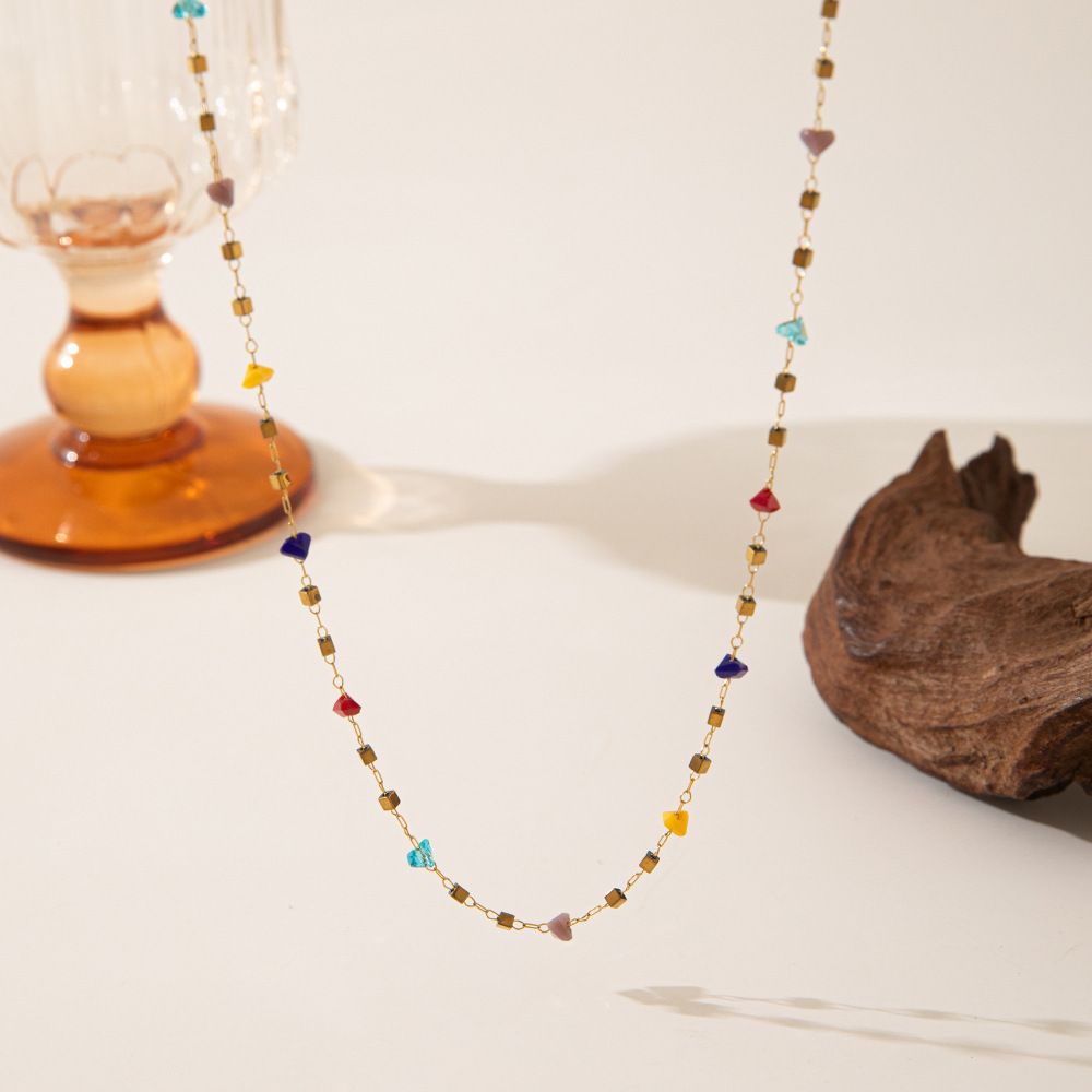 MYKI Beaded Necklace Chain (MK884-SSYI)