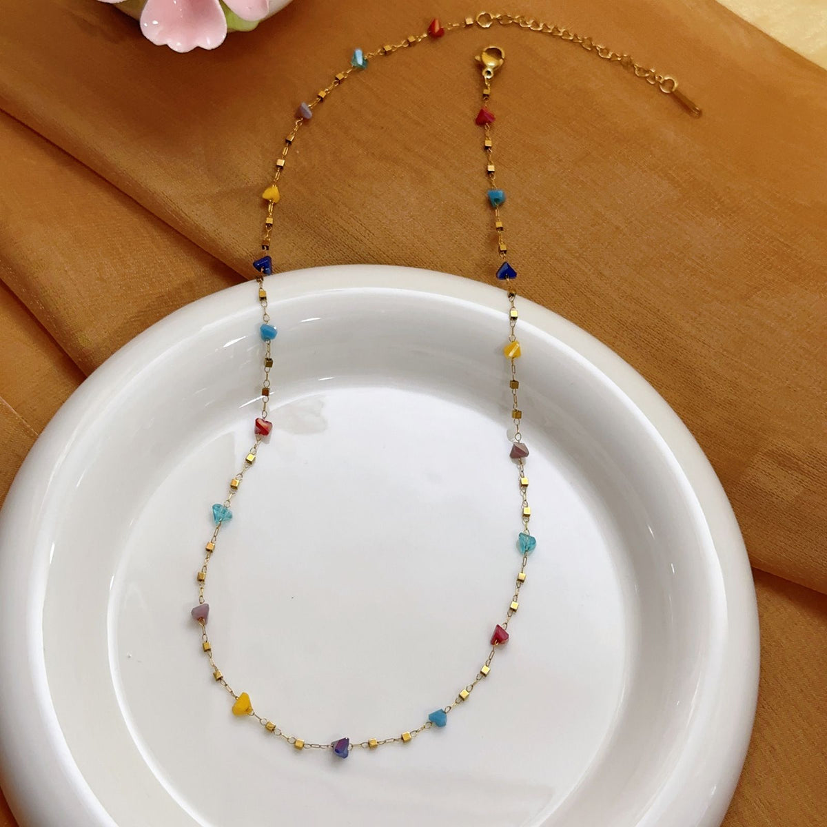 MYKI Beaded Necklace Chain (MK884-SSYI)