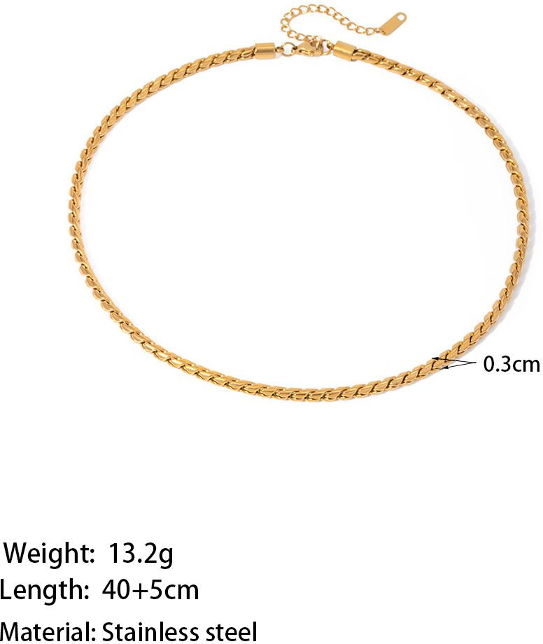 MYKI Classic Premium Plated Rope Chain Necklace (MK891-SSYI)