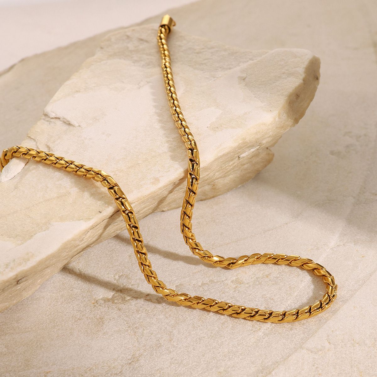 MYKI Classic Premium Plated Rope Chain Necklace (MK891-SSYI)