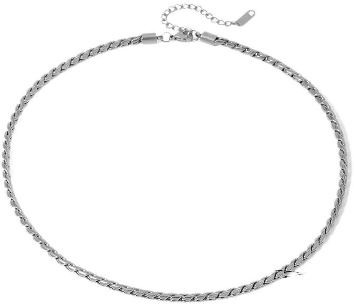 MYKI Classic Premium Plated Rope Chain Necklace (MK891-SSYI)