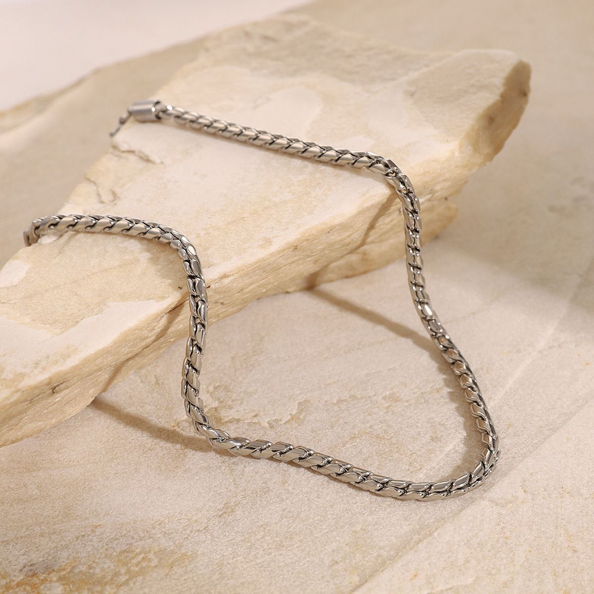 MYKI Classic Premium Plated Rope Chain Necklace (MK891-SSYI)