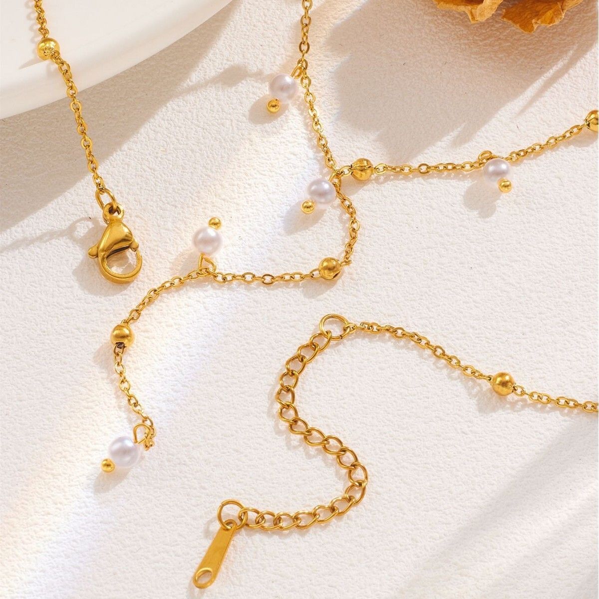 MYKI Gold-Plated Pearl Drop Necklace (MK894G-SSYI)