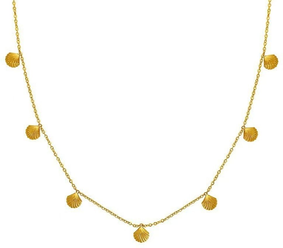 MYKI Gold-Plated Shell Charm Necklace (MK902G-SSYI)